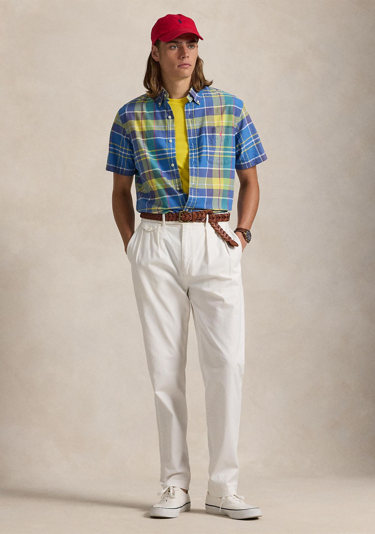 Classic Fit Plaid Oxford Shirt