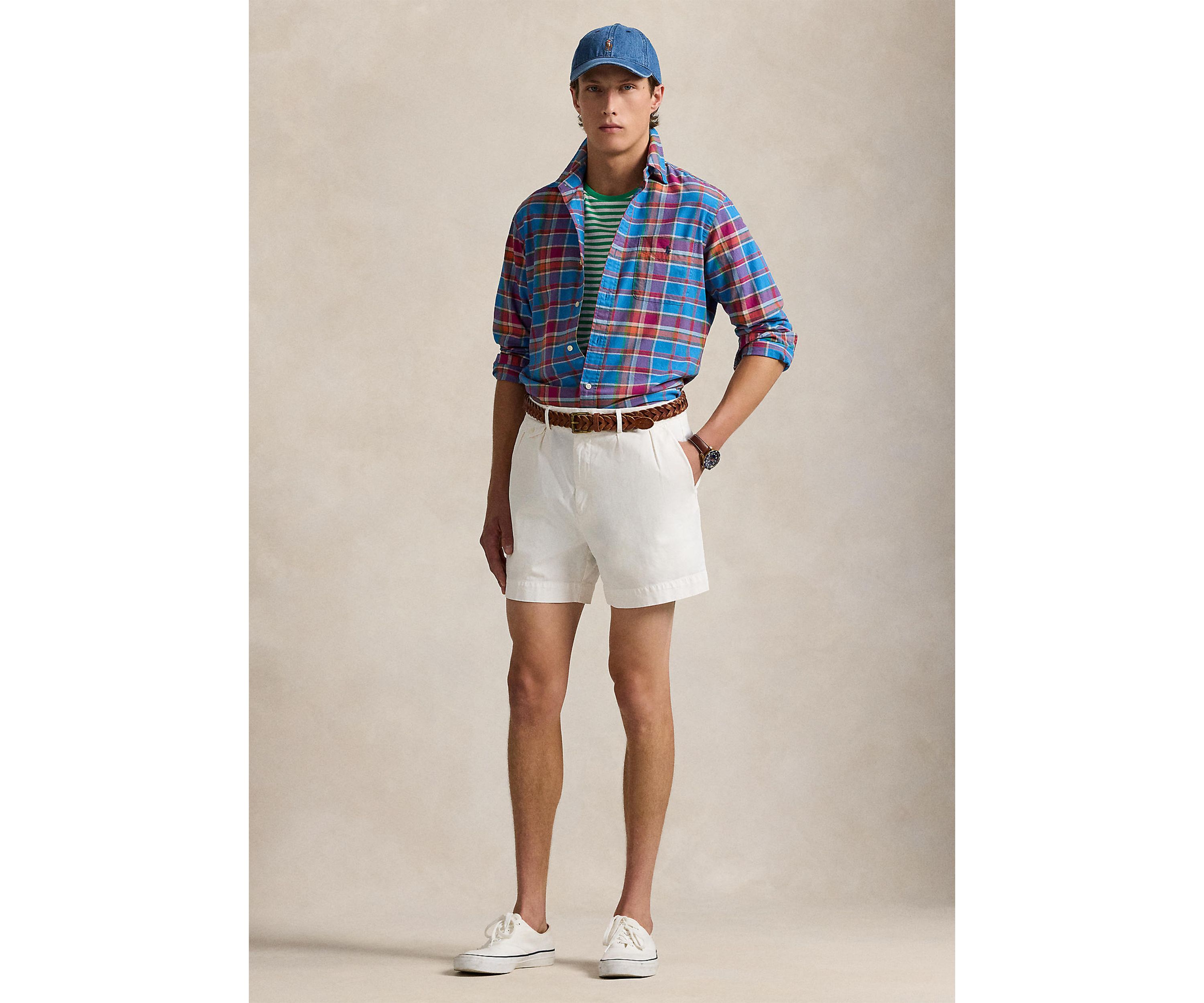 Classic Fit Plaid Oxford Shirt