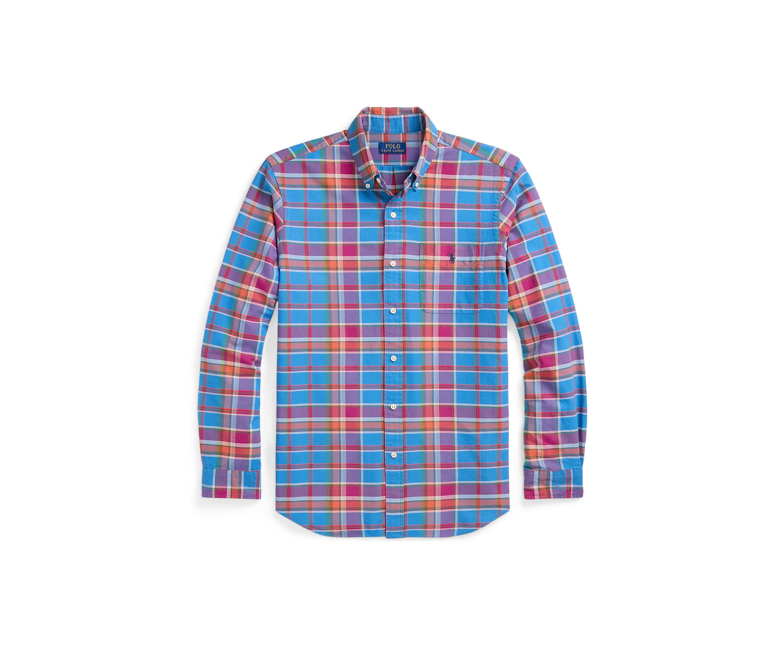 Classic Fit Plaid Oxford Shirt