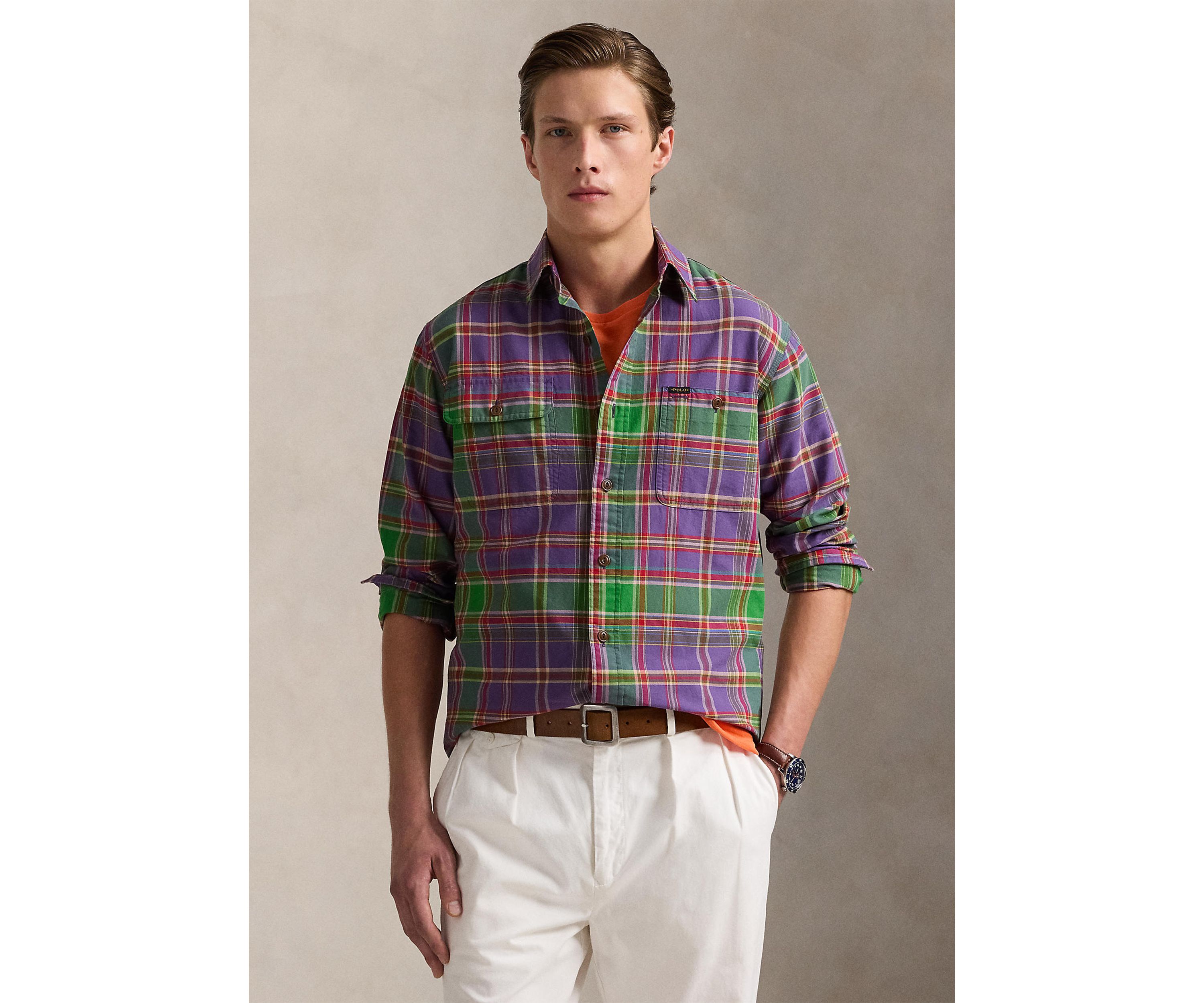 Classic Fit Plaid Oxford Workshirt
