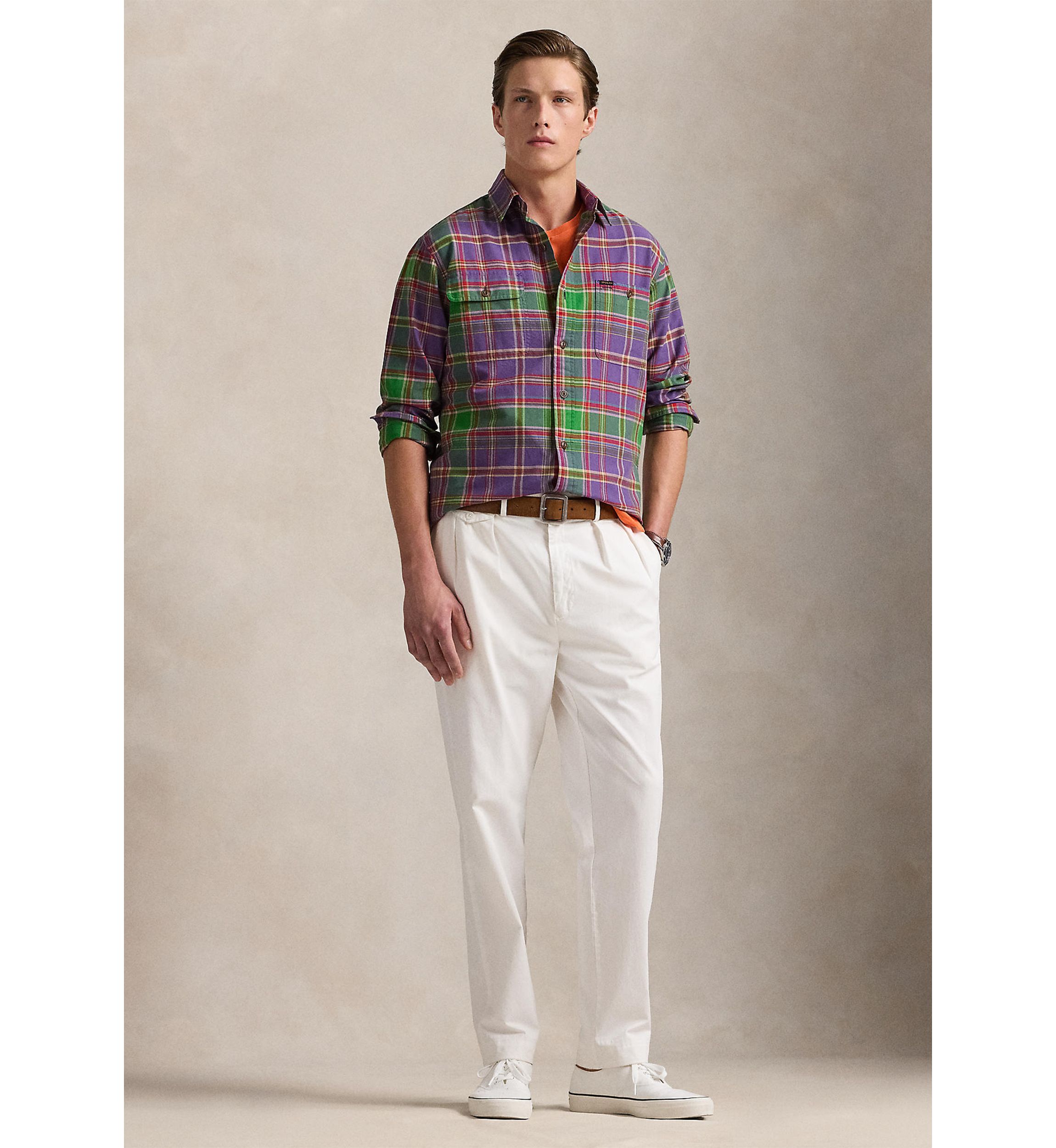 Classic Fit Plaid Oxford Workshirt