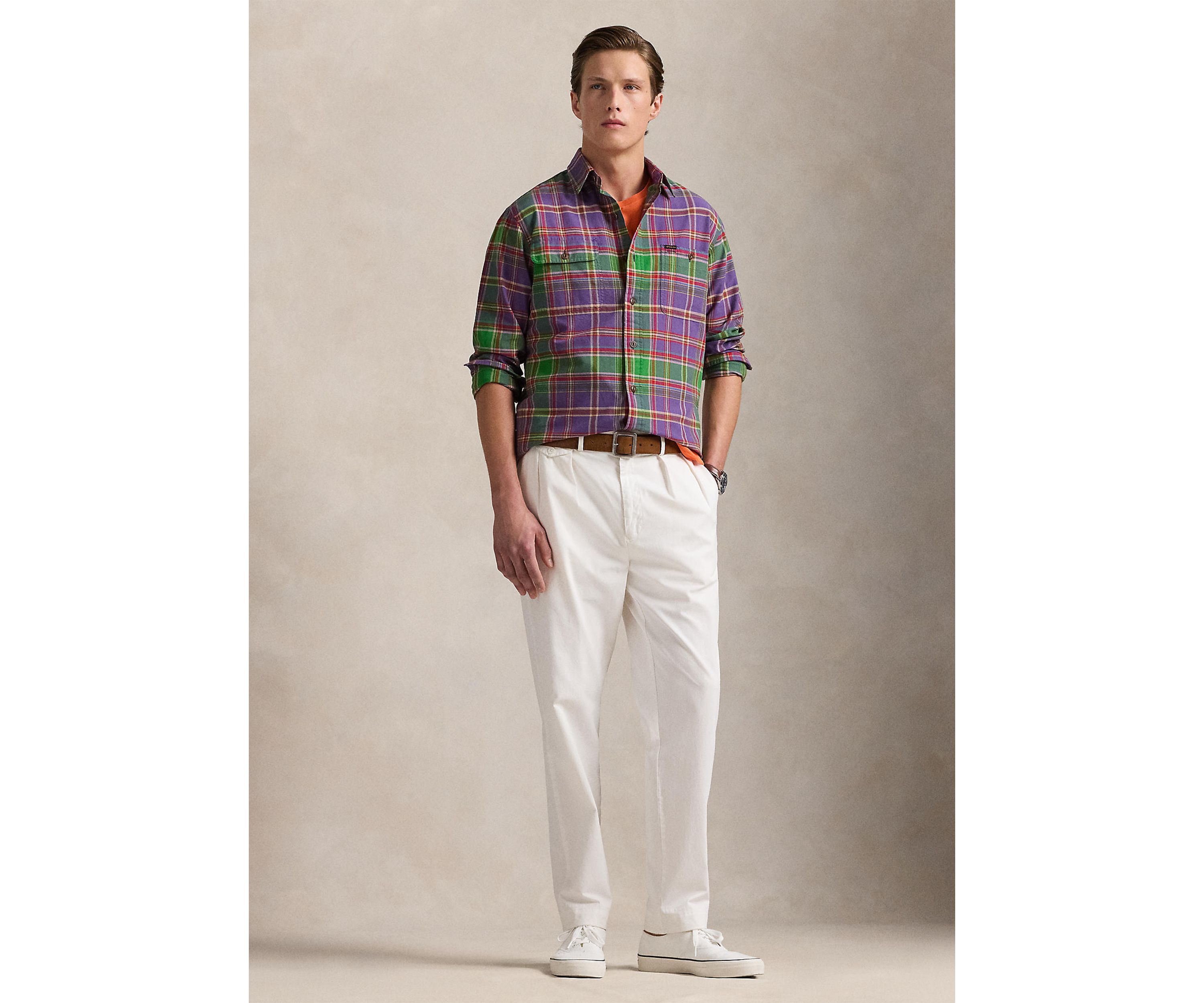 Classic Fit Plaid Oxford Workshirt