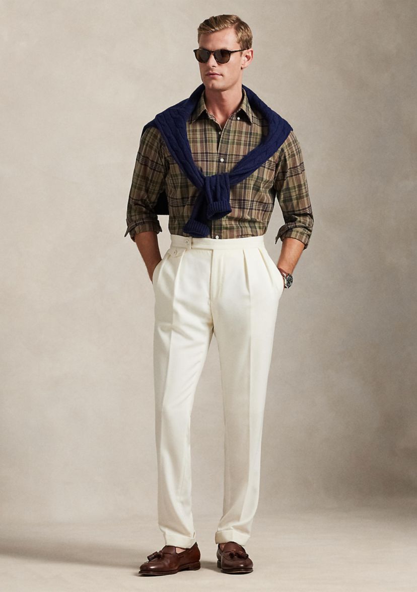 Mens Classic Fit Plaid Performance Shirt