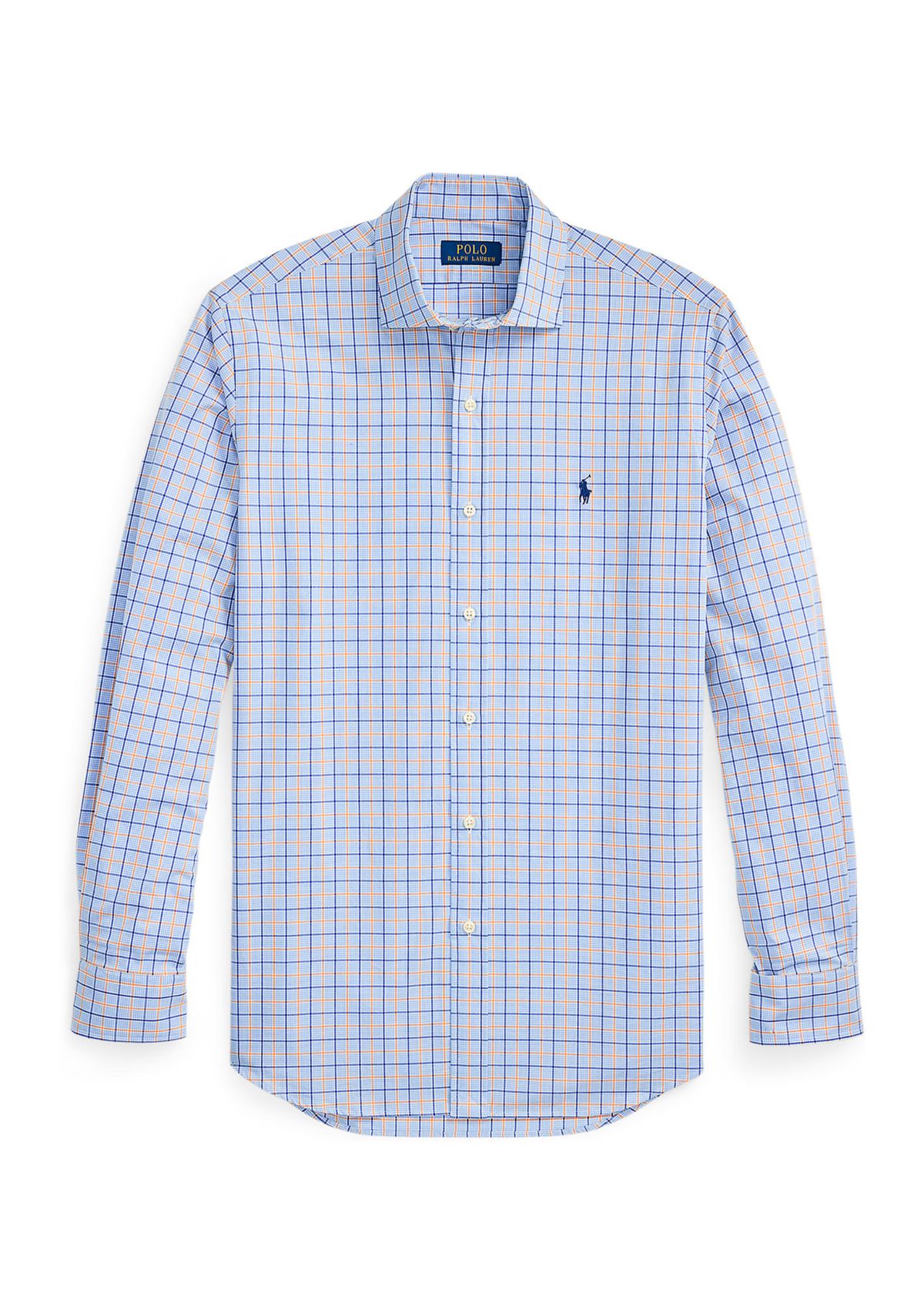 Classic Fit Plaid Stretch Poplin Shirt
