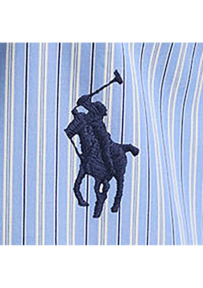 Classic Fit Striped Stretch Poplin Shirt
