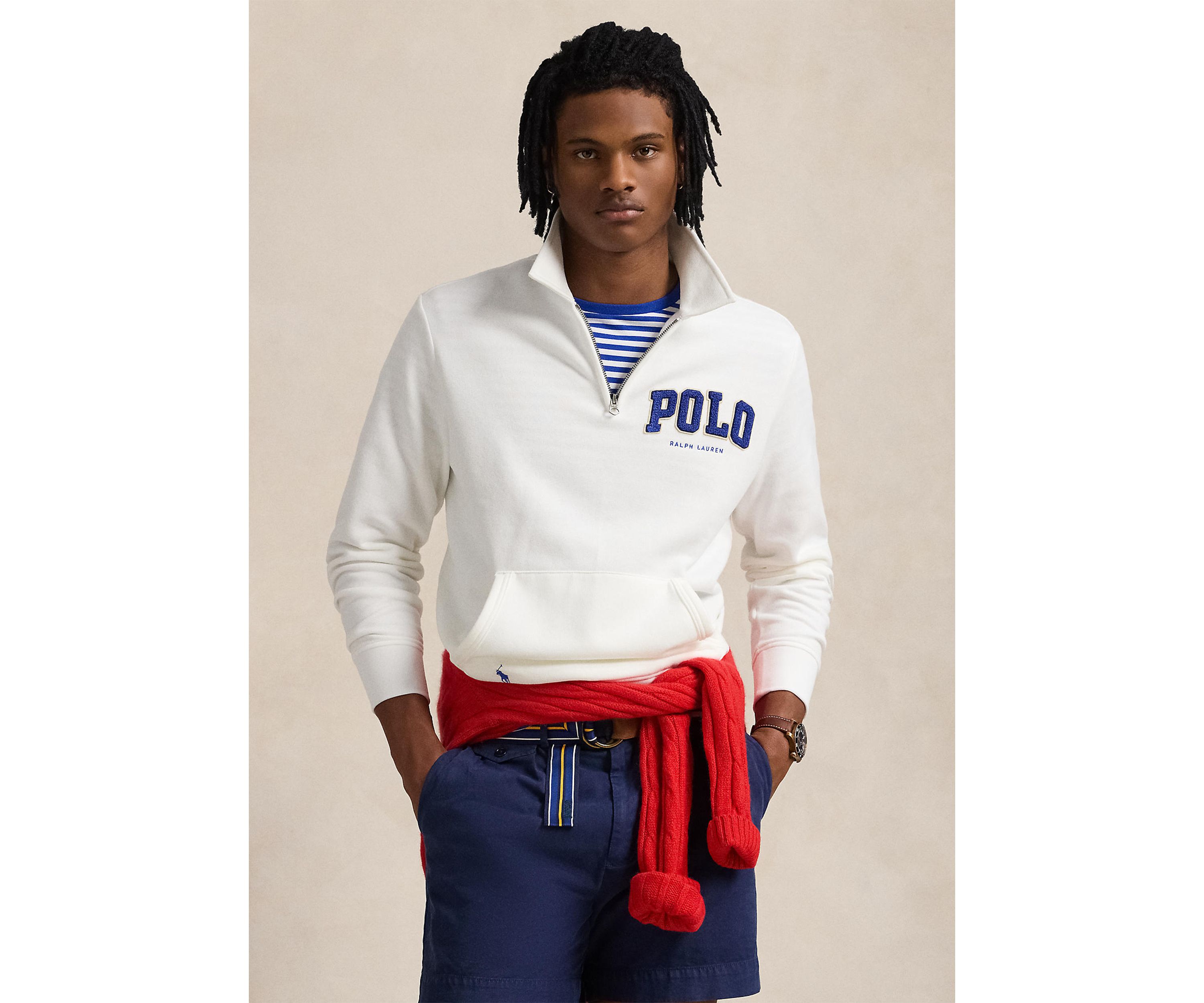 The RL Fleece Logo Collared Sweatshirt