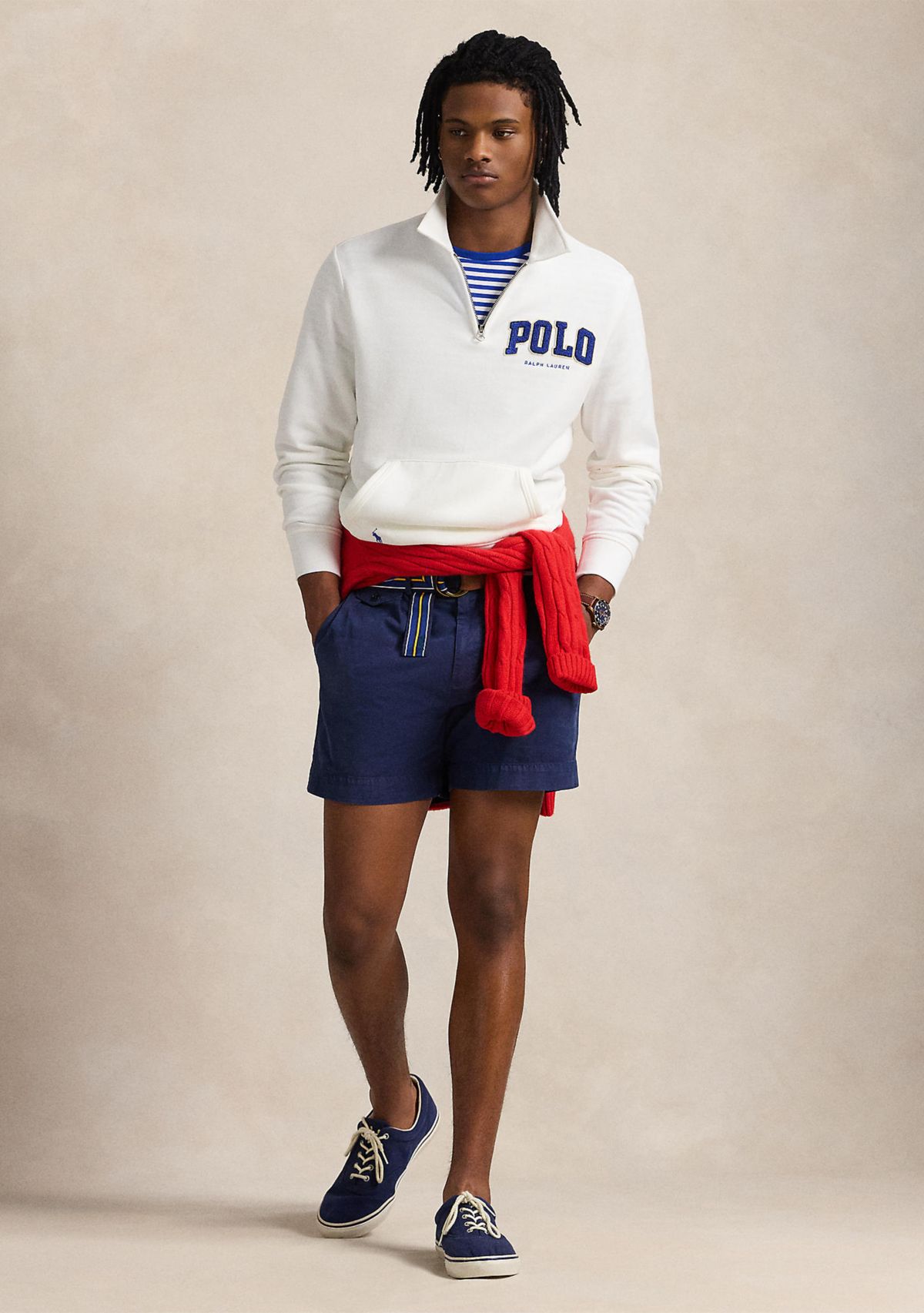 The RL Fleece Logo Collared Sweatshirt