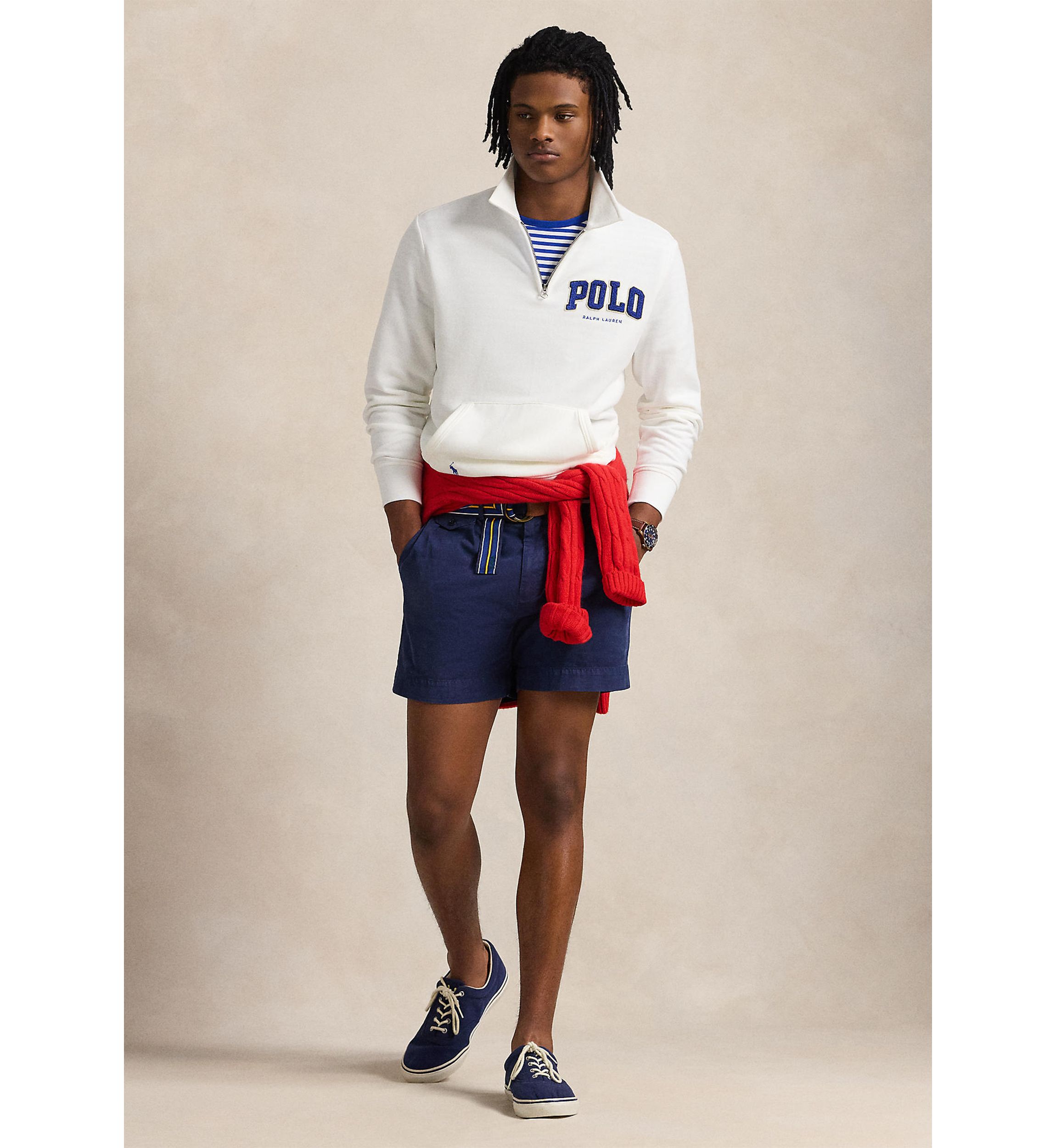 The RL Fleece Logo Collared Sweatshirt
