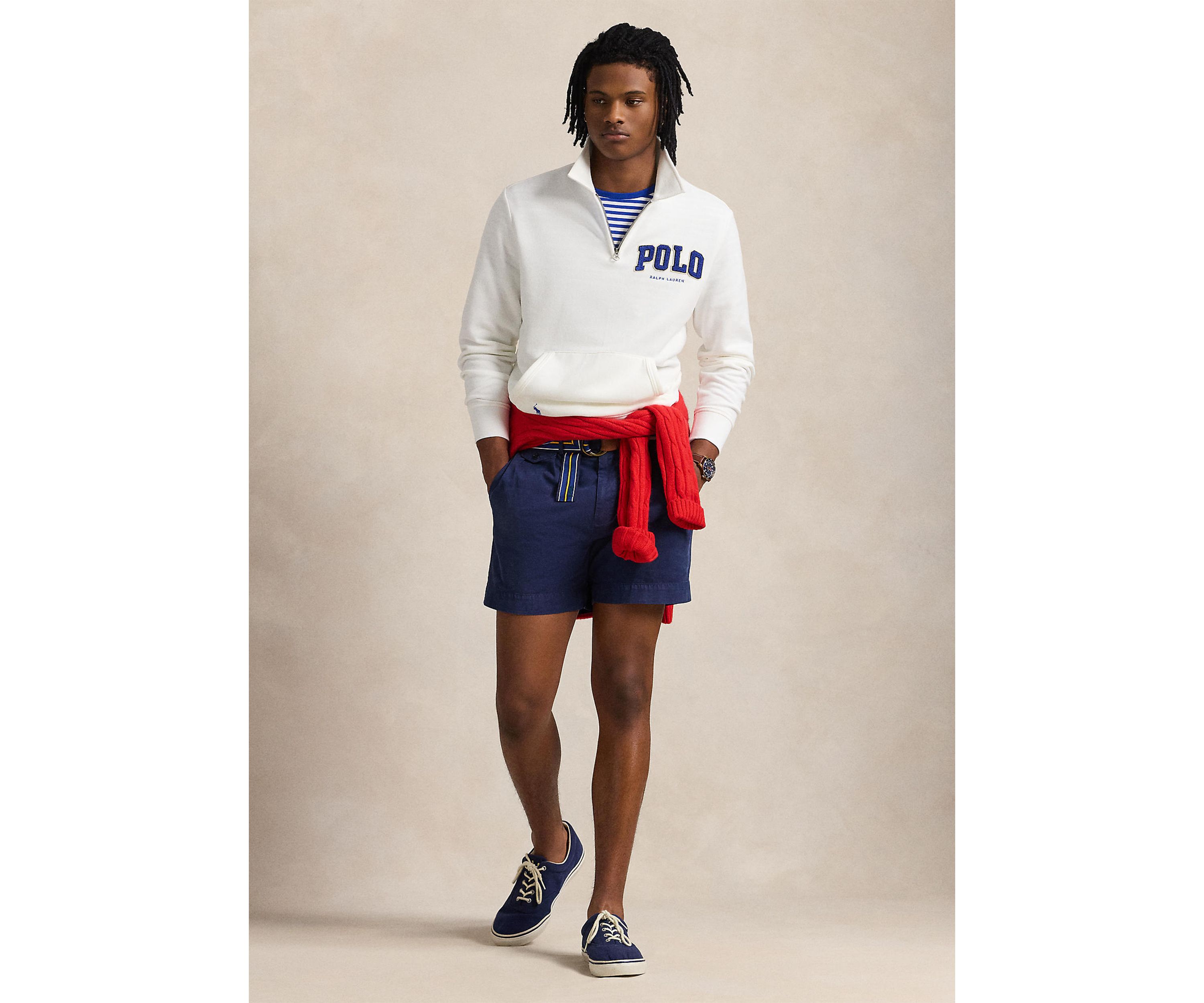The RL Fleece Logo Collared Sweatshirt