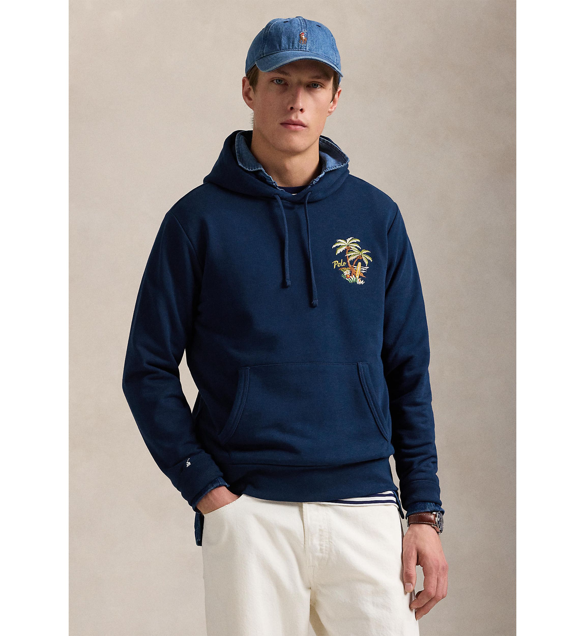 Embroidered Loopback Fleece Hoodie