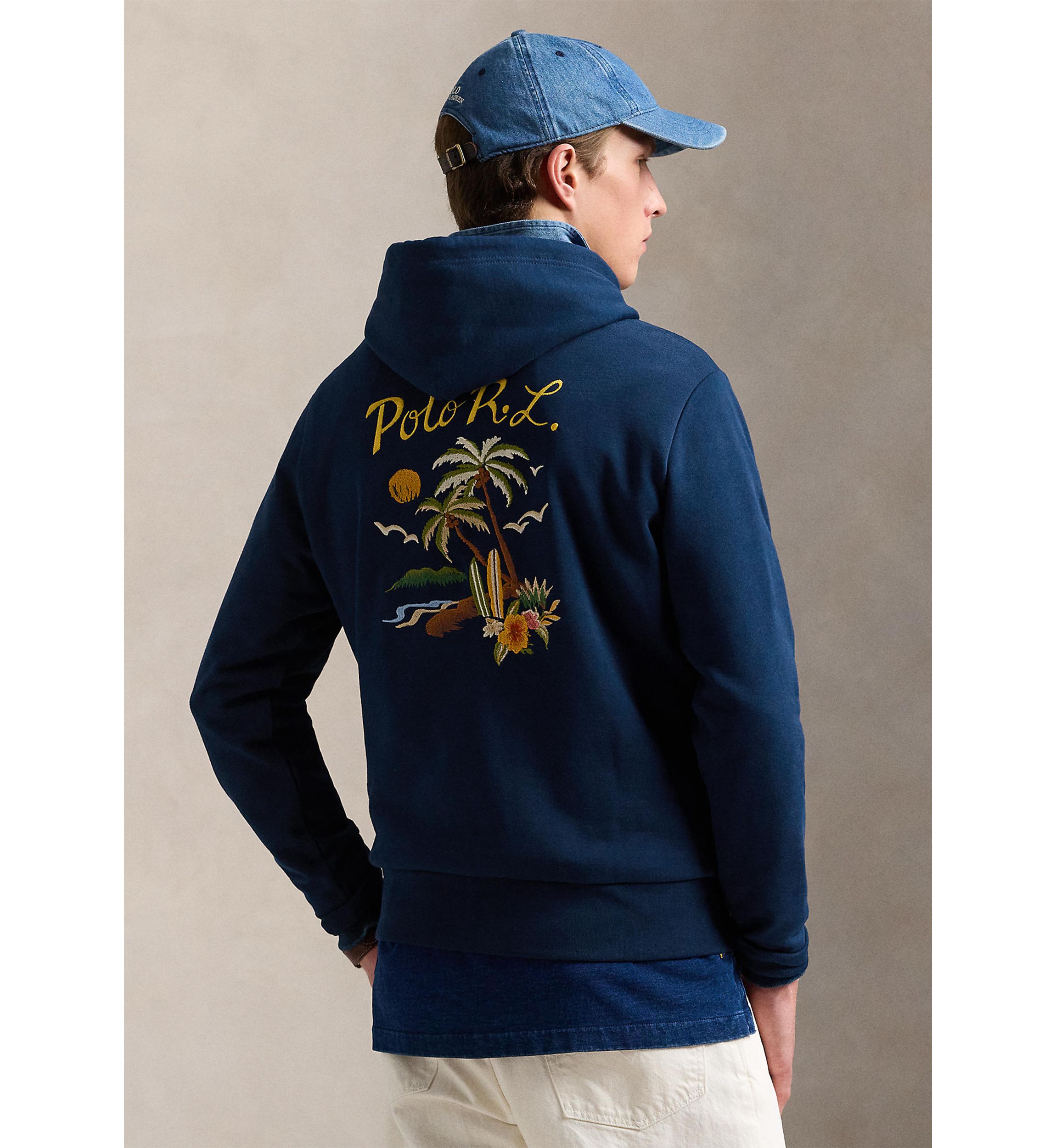 Embroidered Loopback Fleece Hoodie