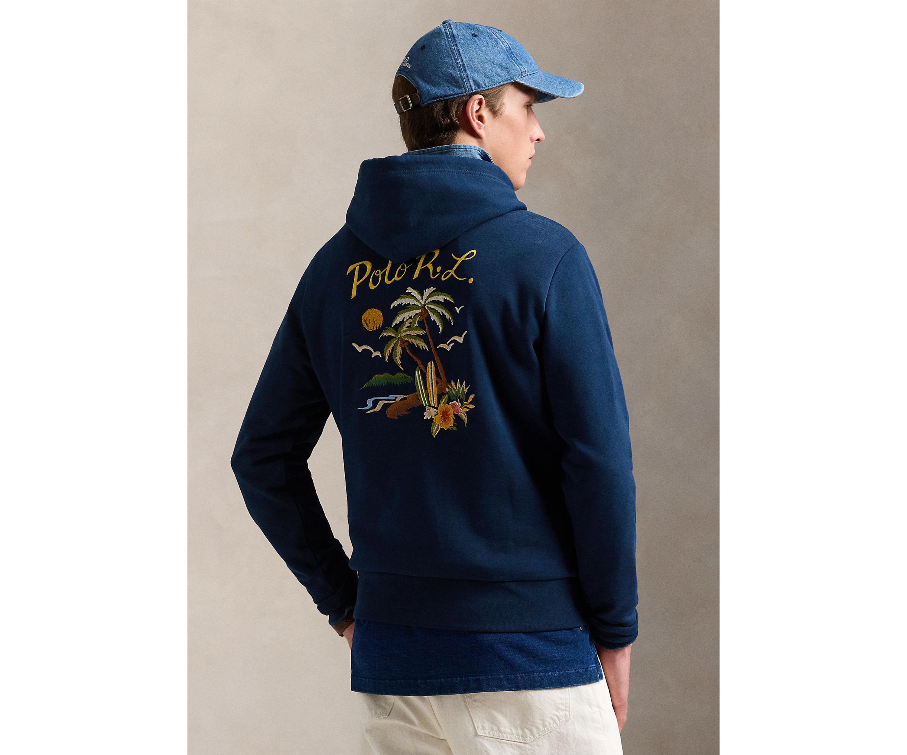 Embroidered Loopback Fleece Hoodie