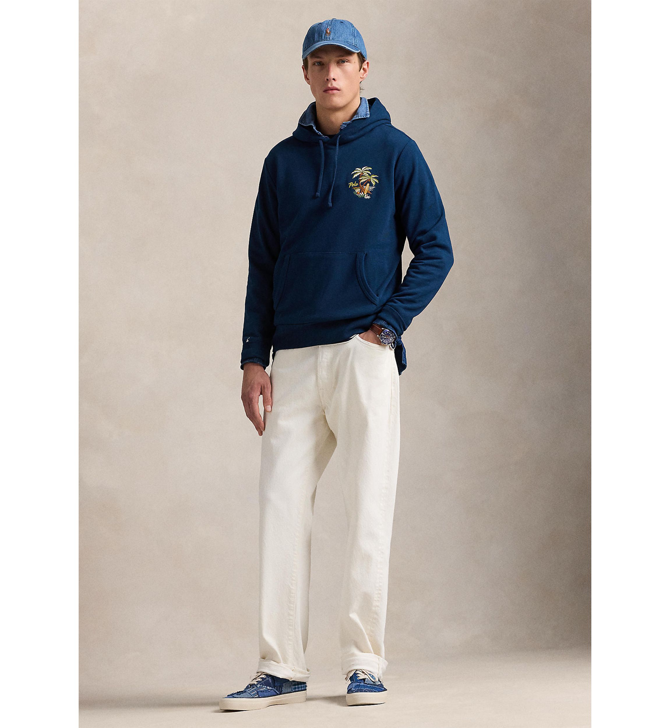 Embroidered Loopback Fleece Hoodie
