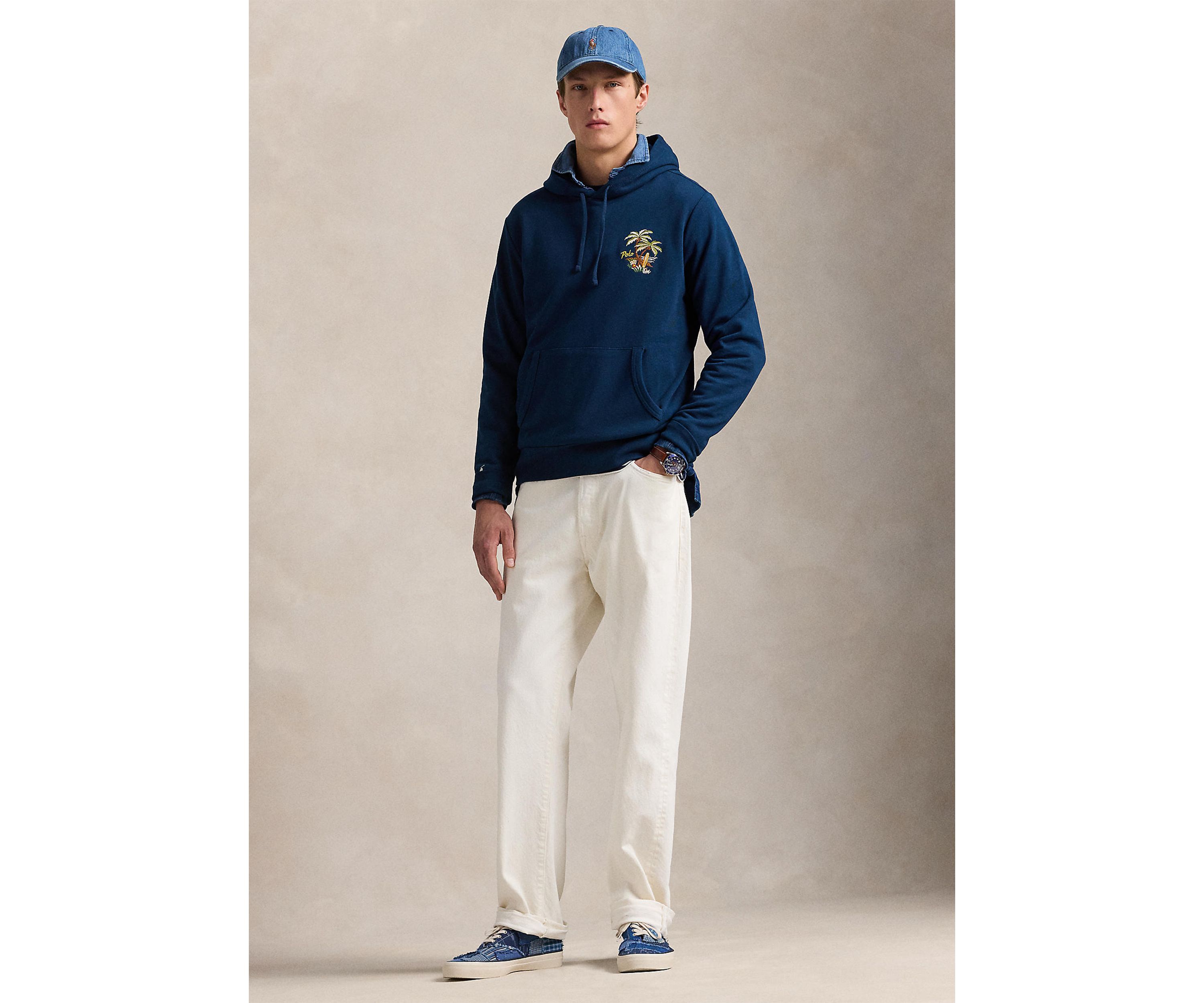 Embroidered Loopback Fleece Hoodie