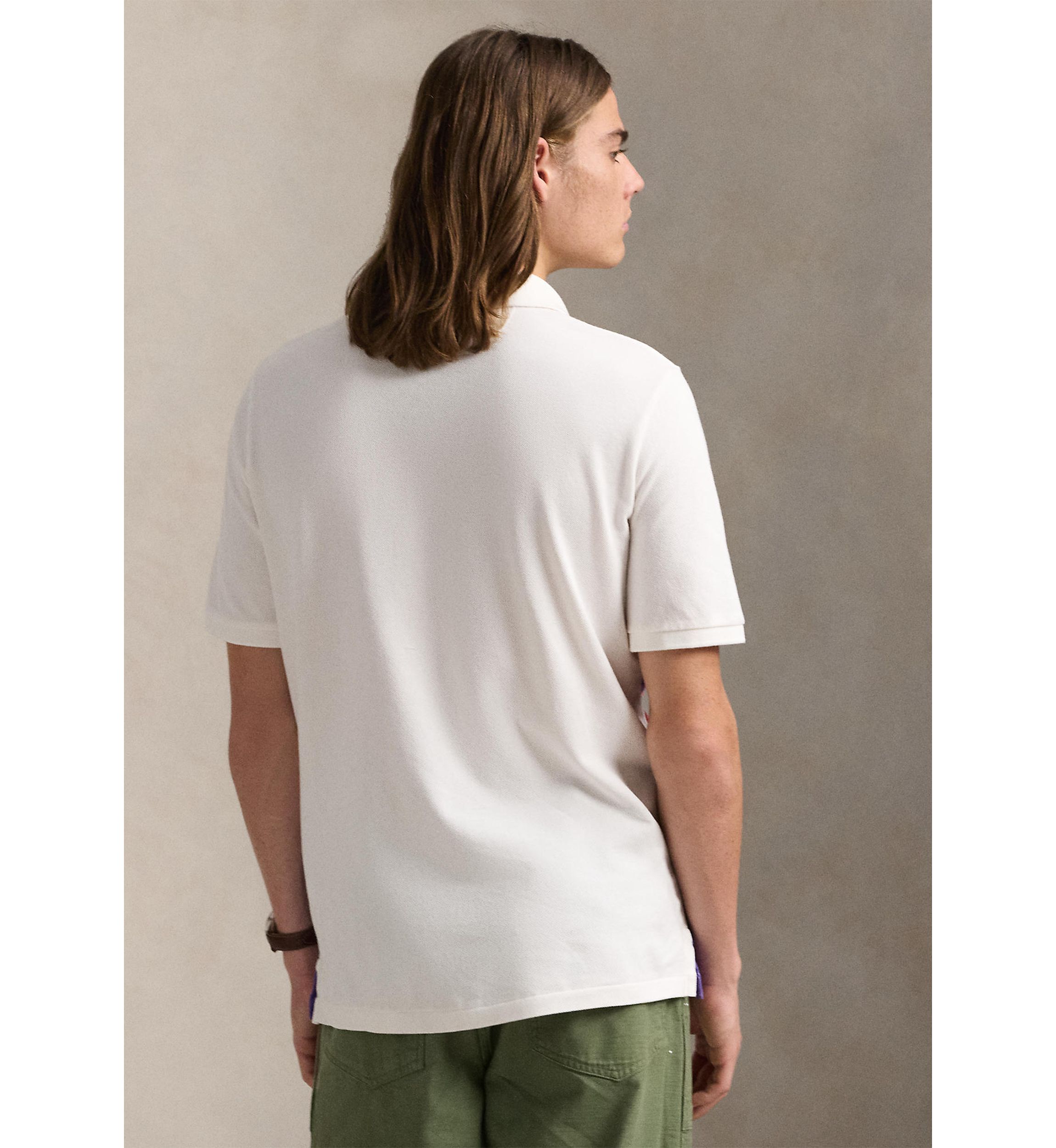 Classic Fit Mesh Graphic Polo Shirt