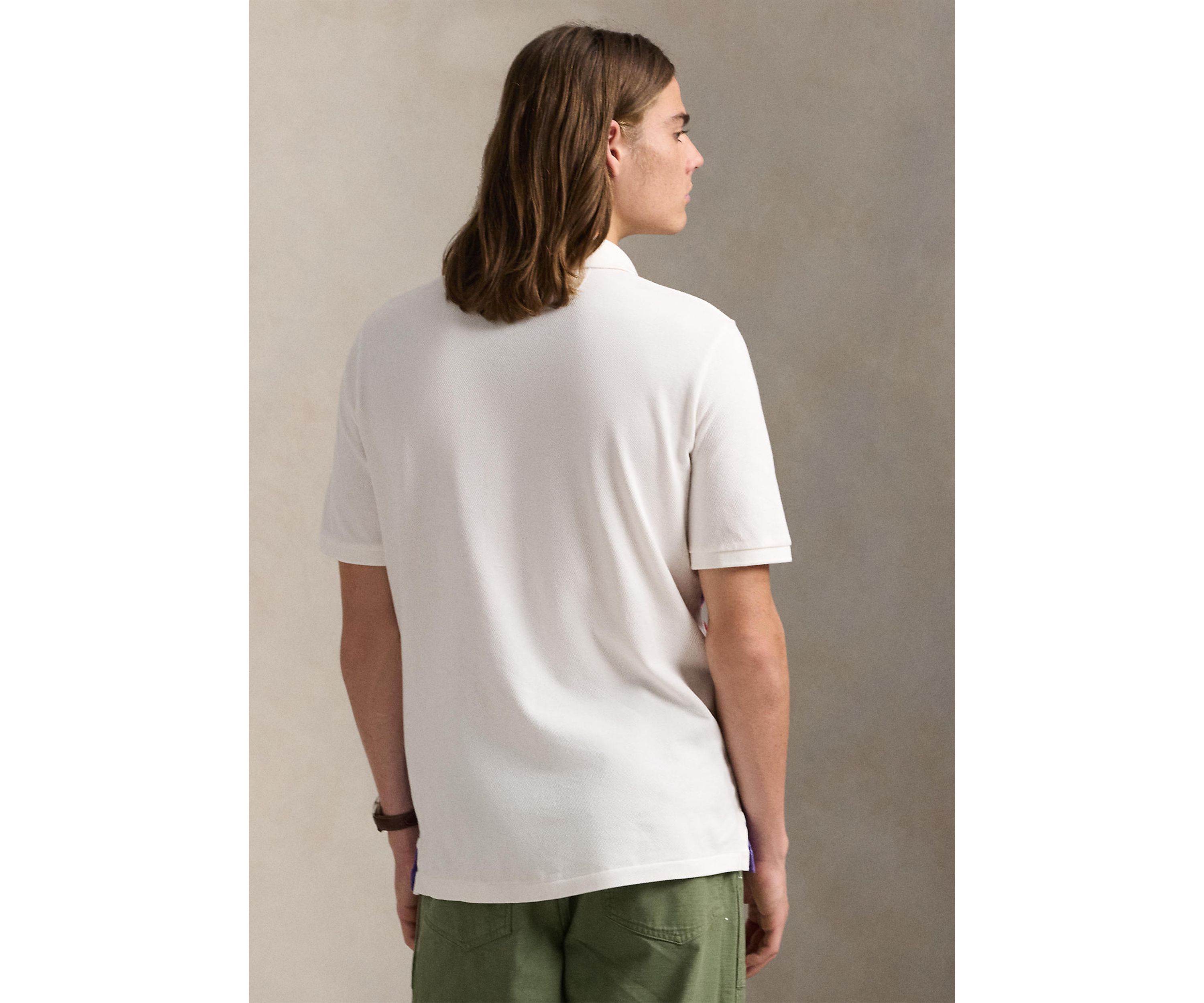 Classic Fit Mesh Graphic Polo Shirt