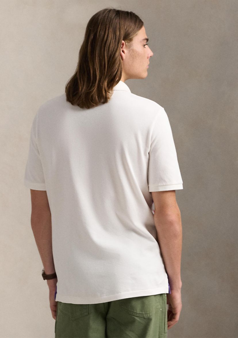 Classic Fit Mesh Graphic Polo Shirt