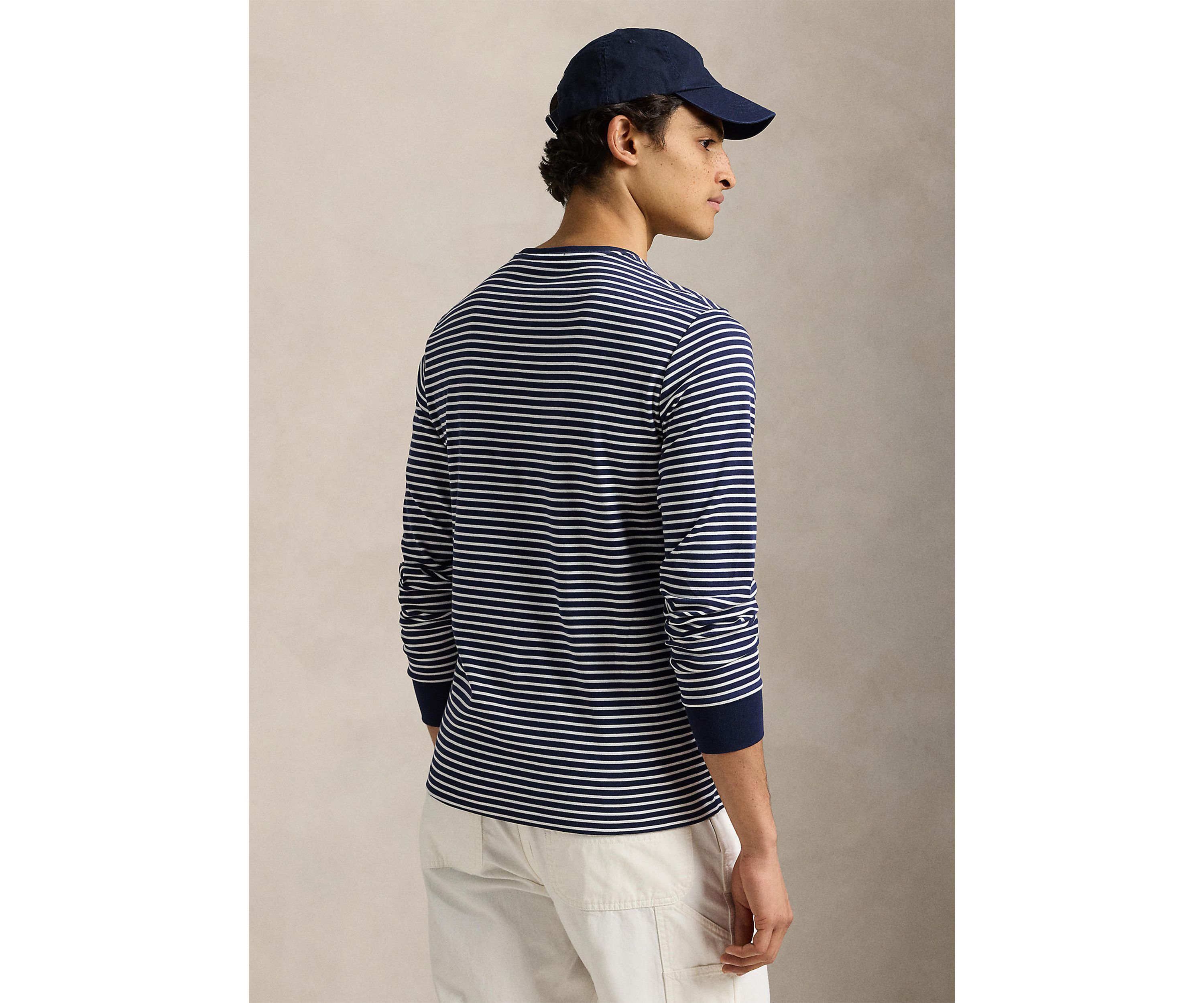 Custom Slim Striped Soft Cotton T-Shirt