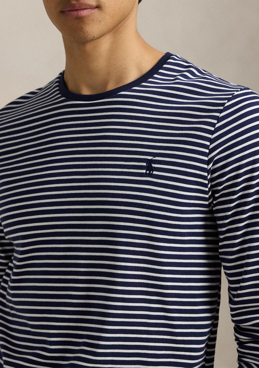 Custom Slim Striped Soft Cotton T-Shirt