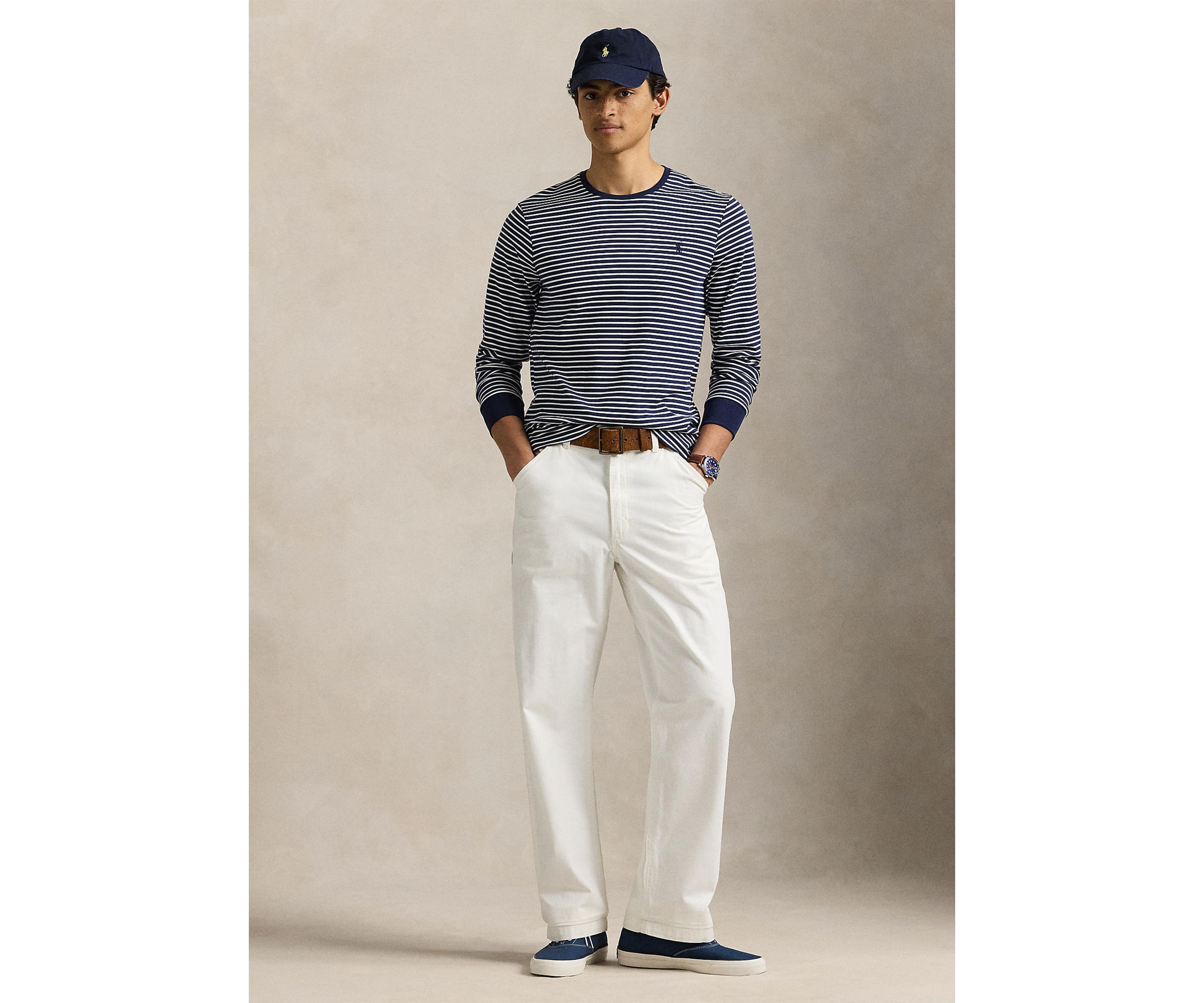 Custom Slim Striped Soft Cotton T-Shirt