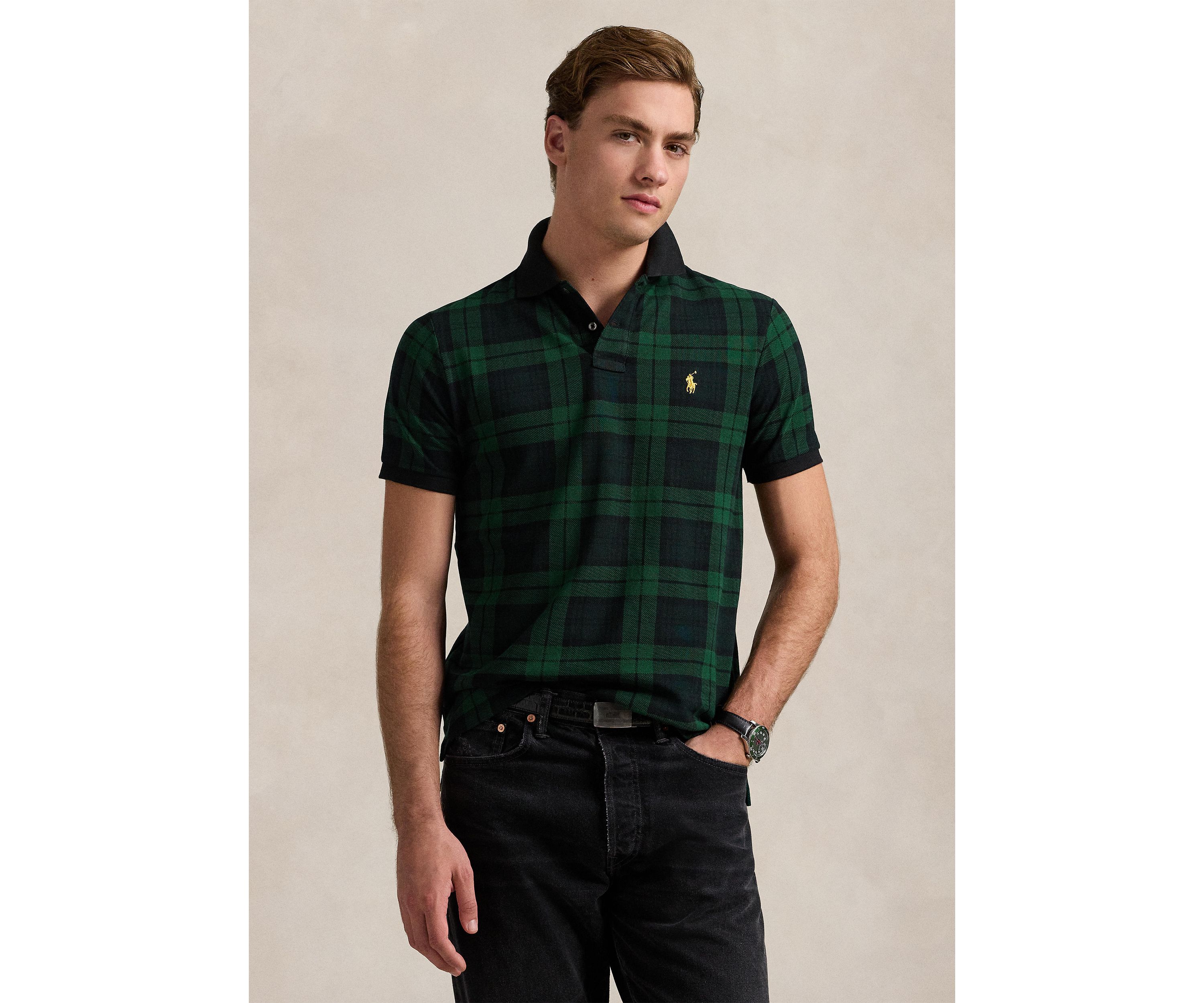 Standard Fit Plaid Polo Shirt
