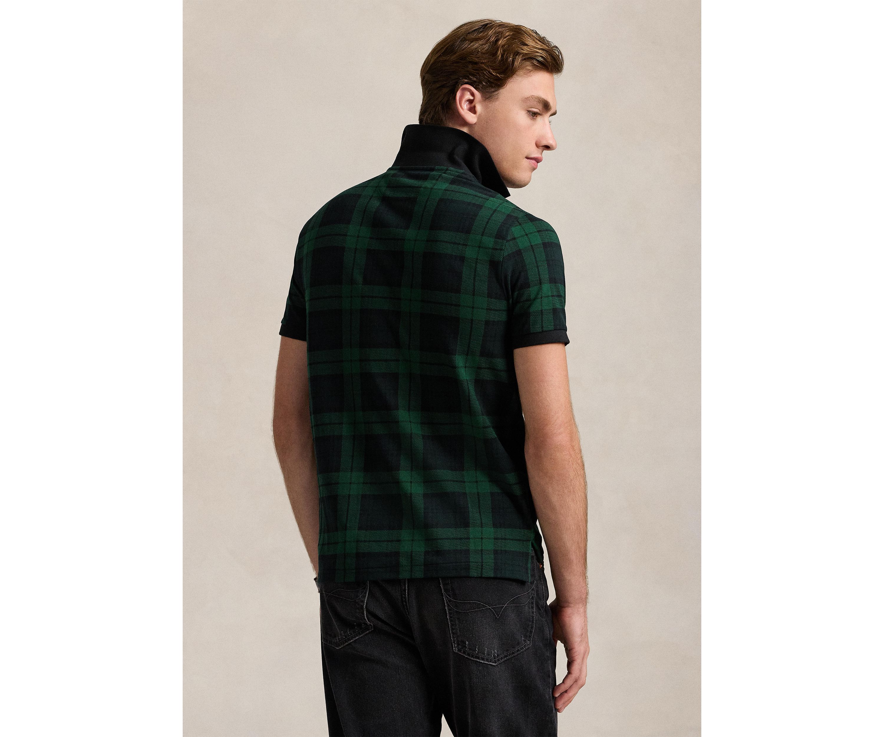 Standard Fit Plaid Polo Shirt