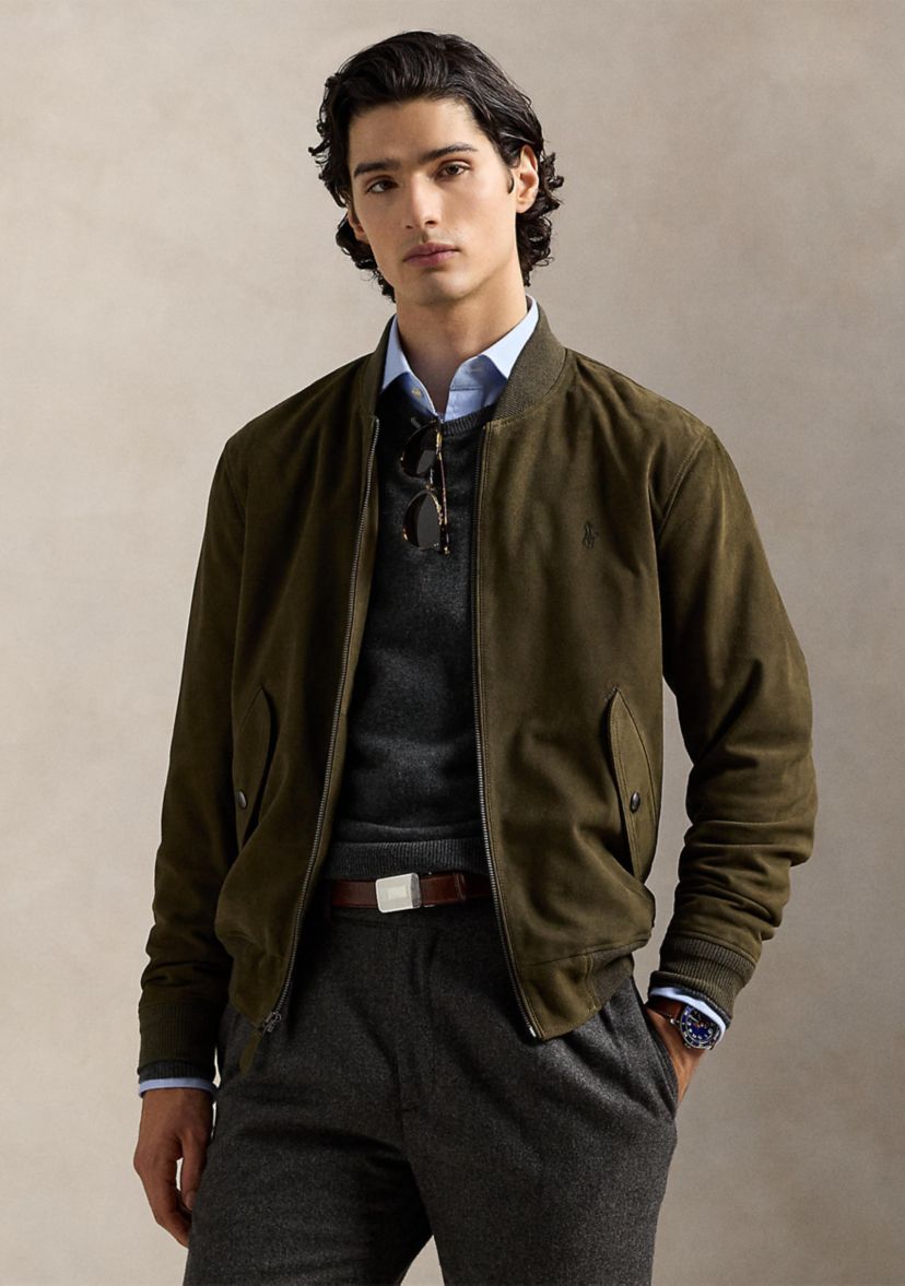 Suede Bomber Jacket