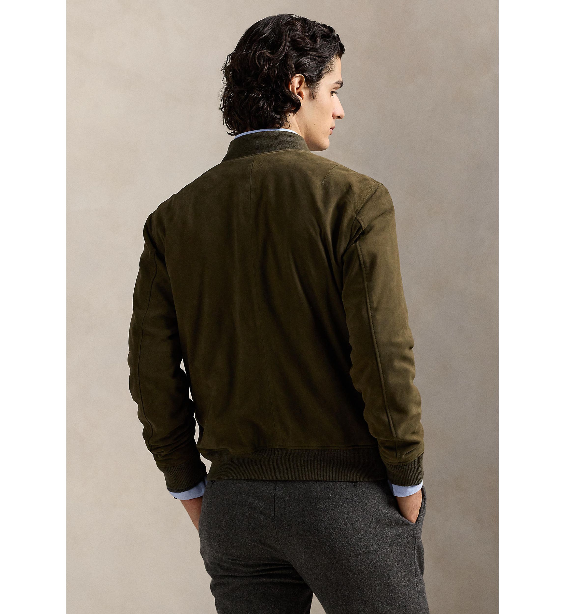 Suede Bomber Jacket