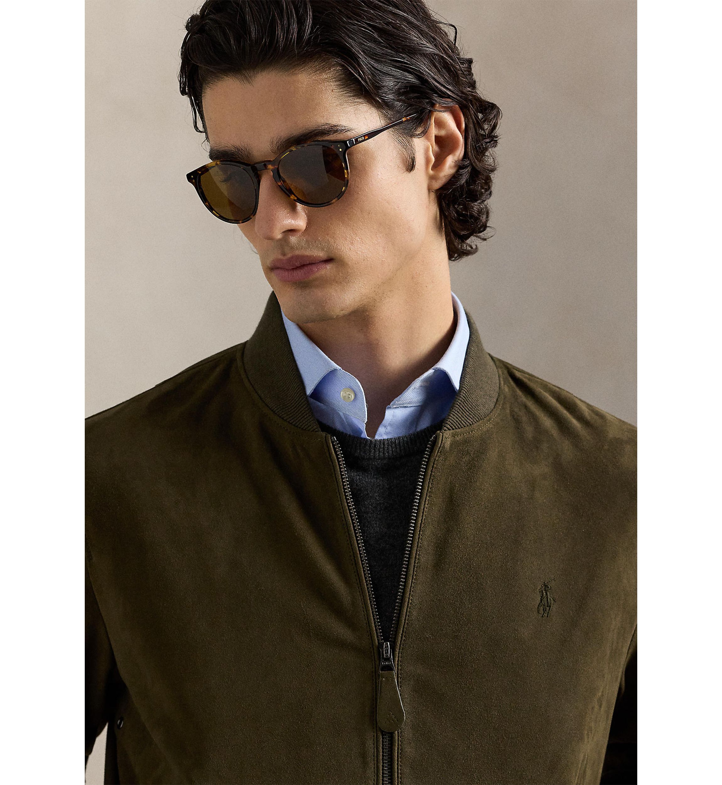 Suede Bomber Jacket