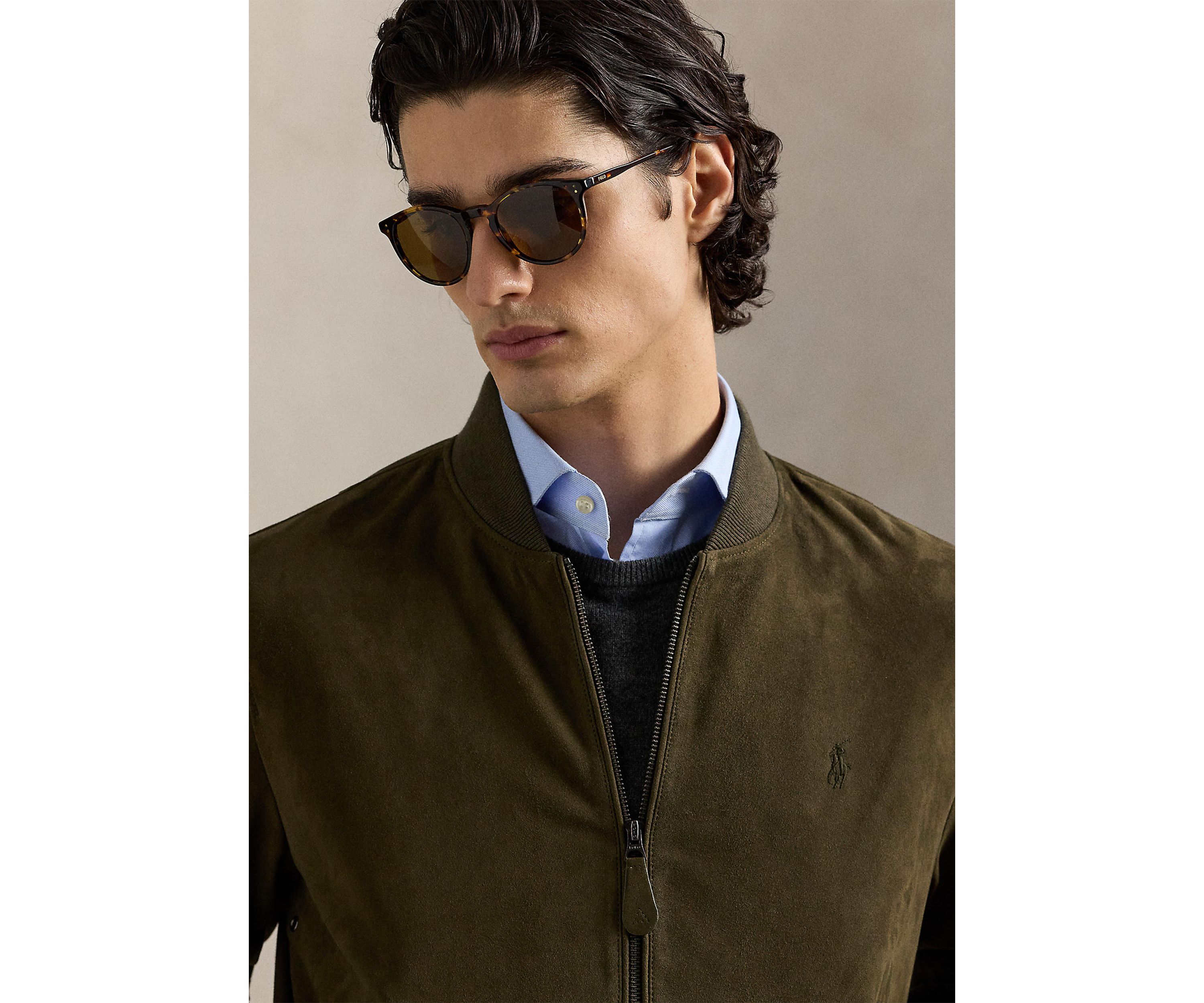Suede Bomber Jacket
