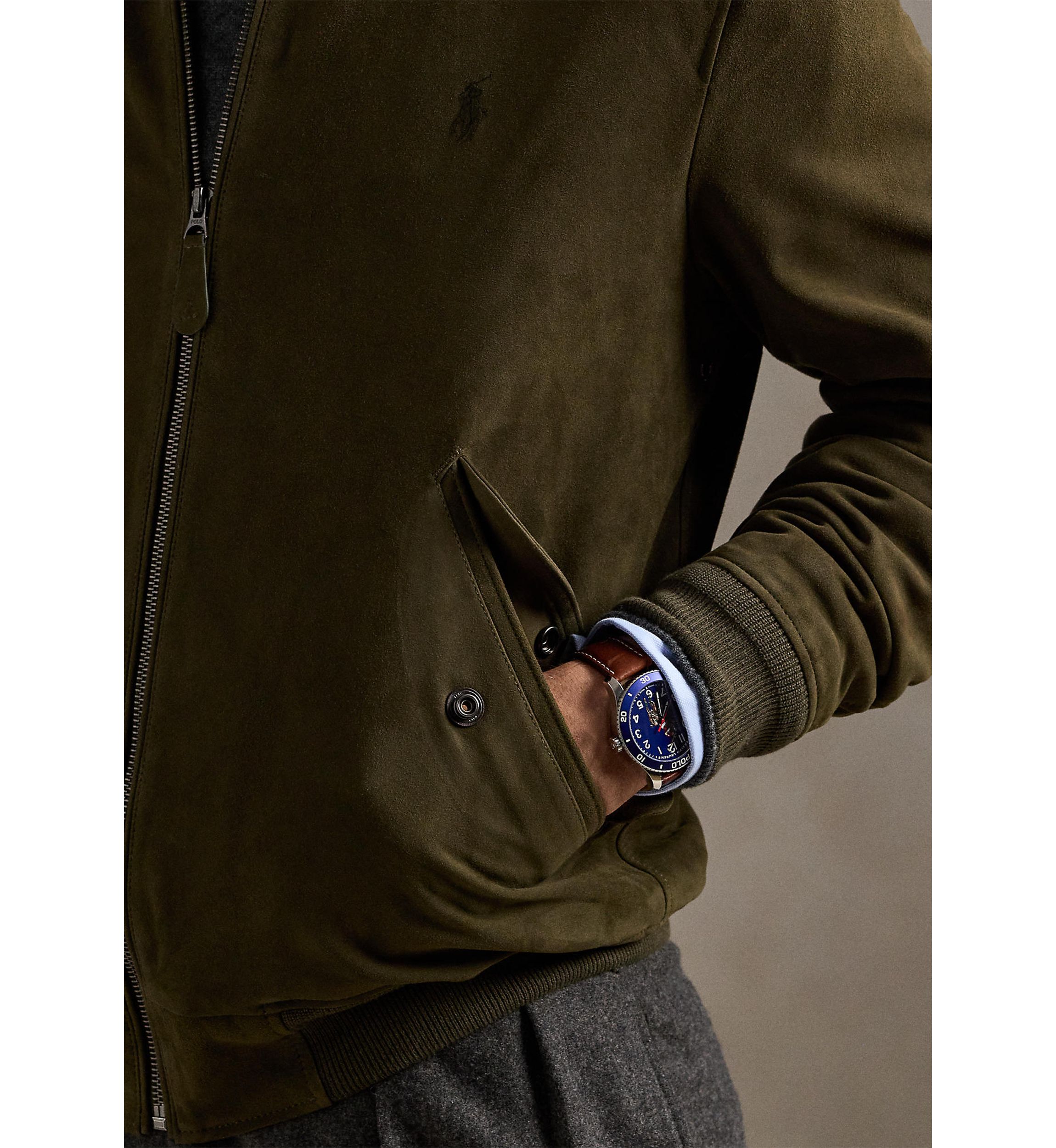 Suede Bomber Jacket