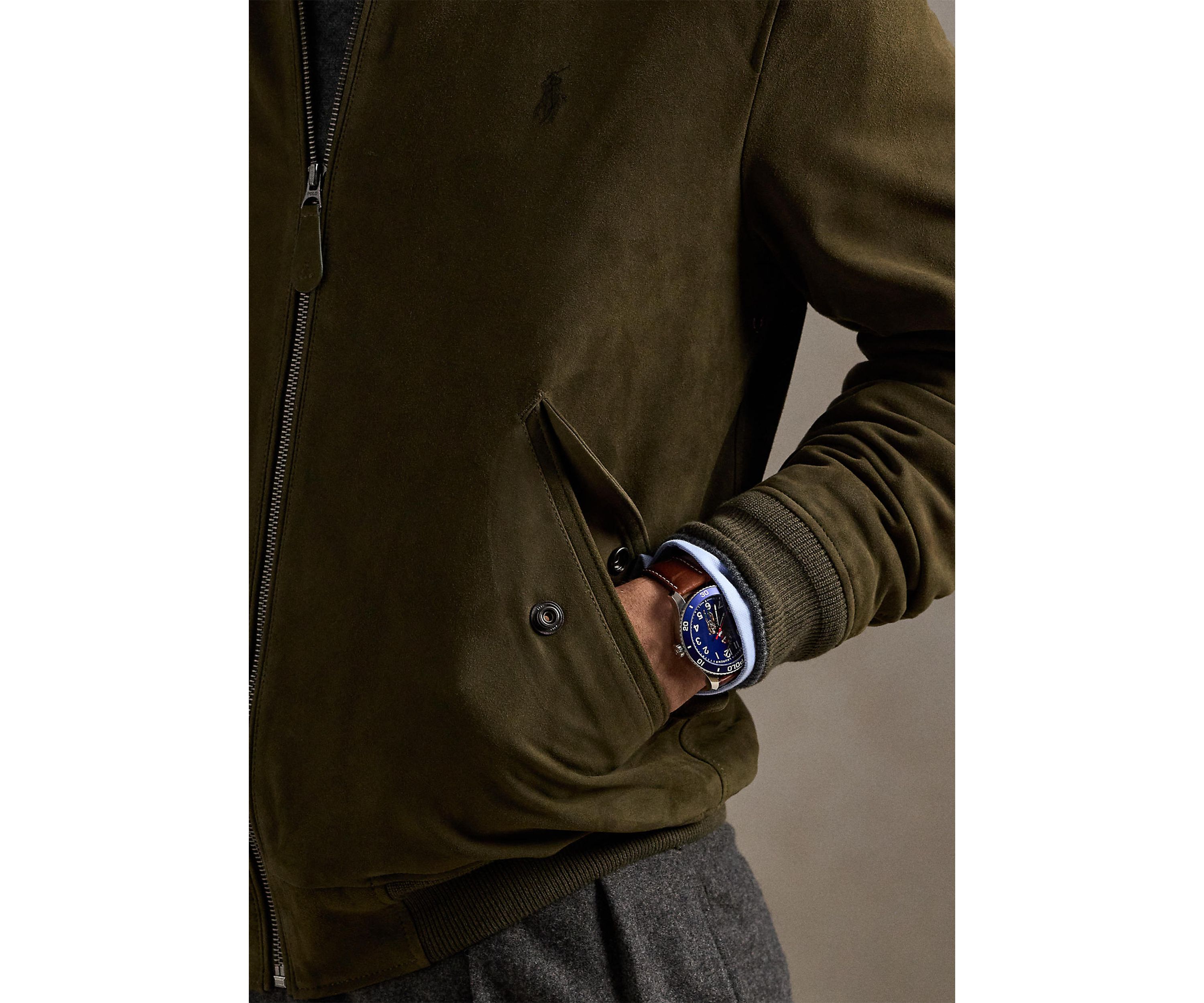 Suede Bomber Jacket