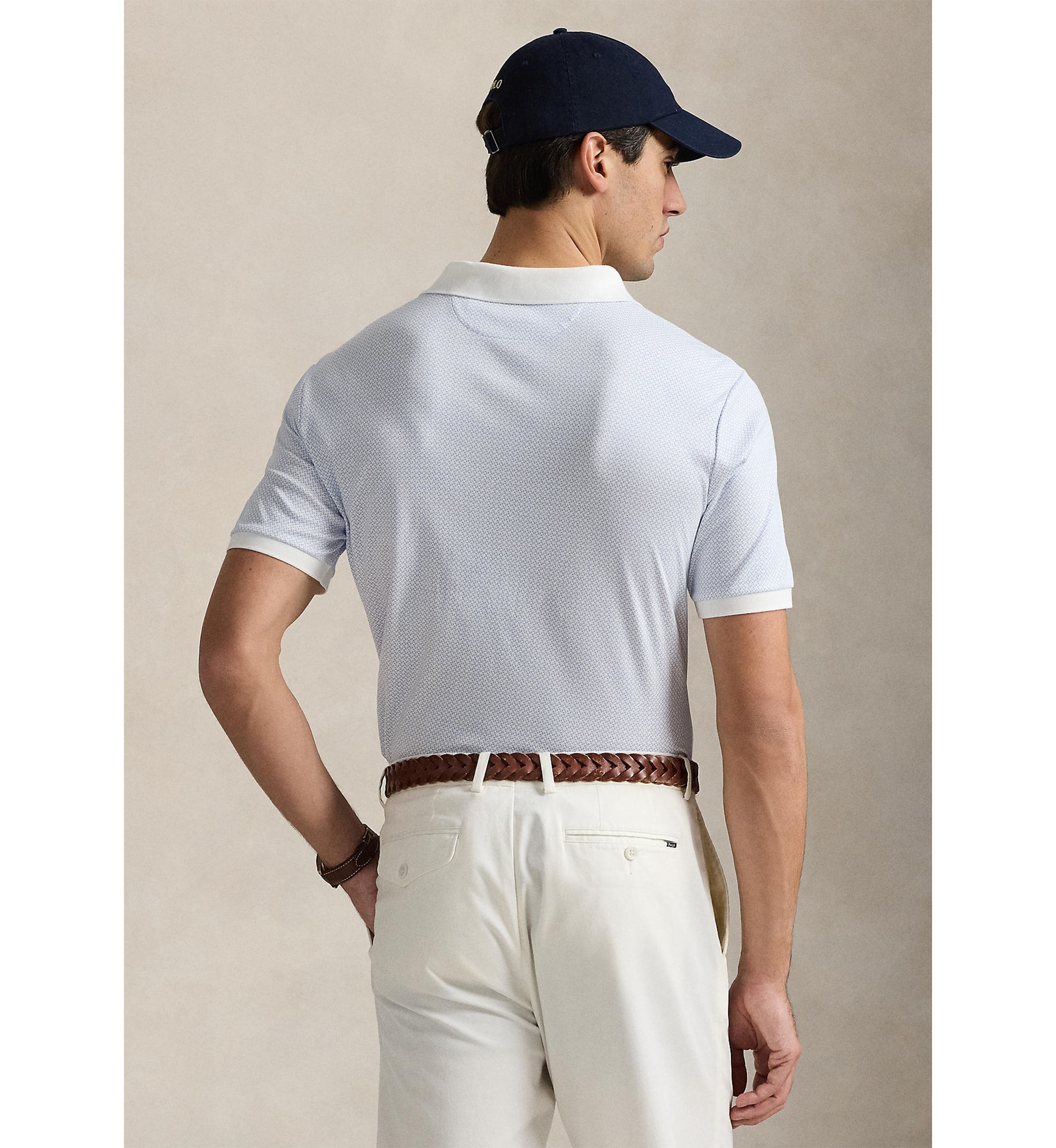 Classic Fit Print Soft Cotton Polo Shirt
