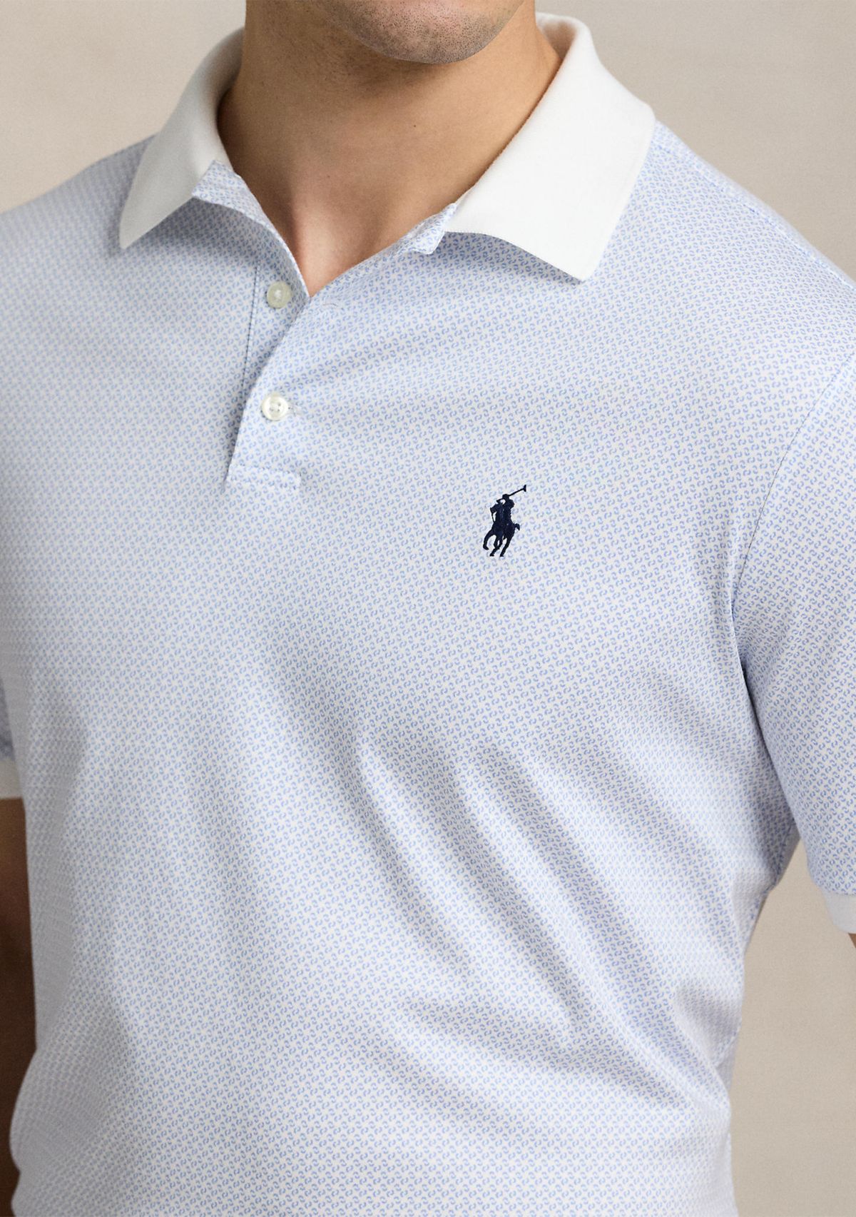 Classic Fit Print Soft Cotton Polo Shirt