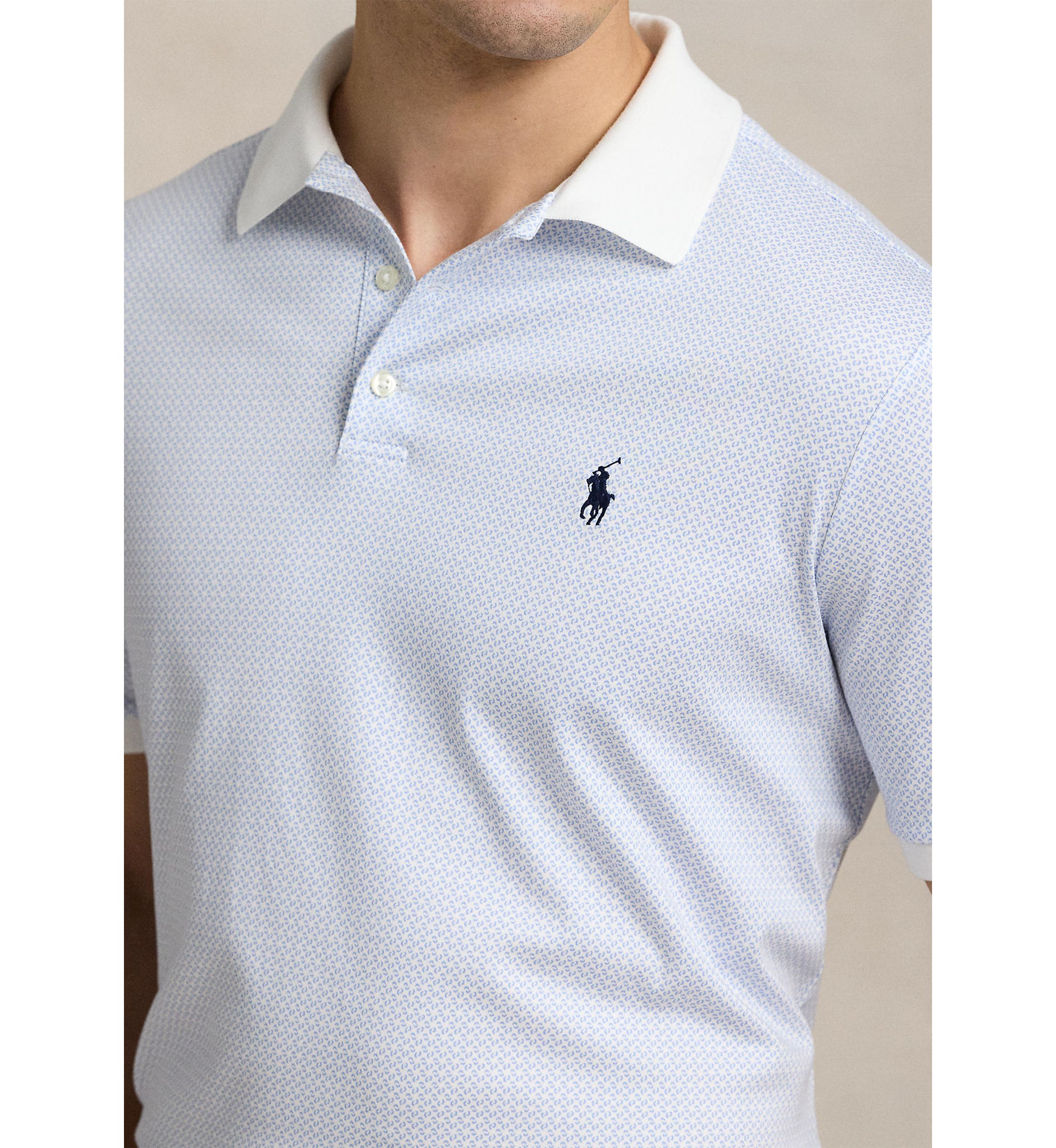 Classic Fit Print Soft Cotton Polo Shirt