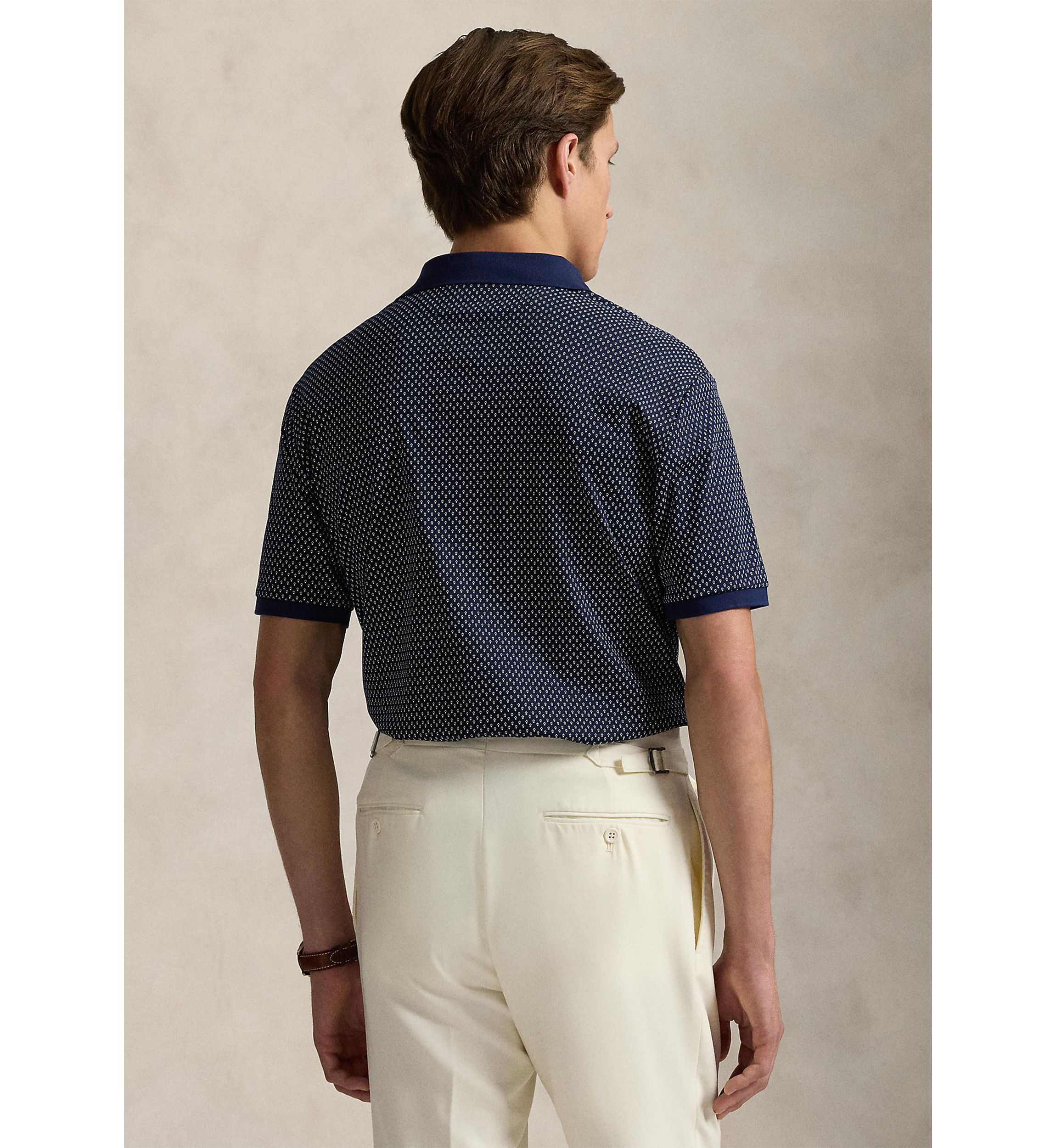 Classic Fit Print Soft Cotton Polo Shirt