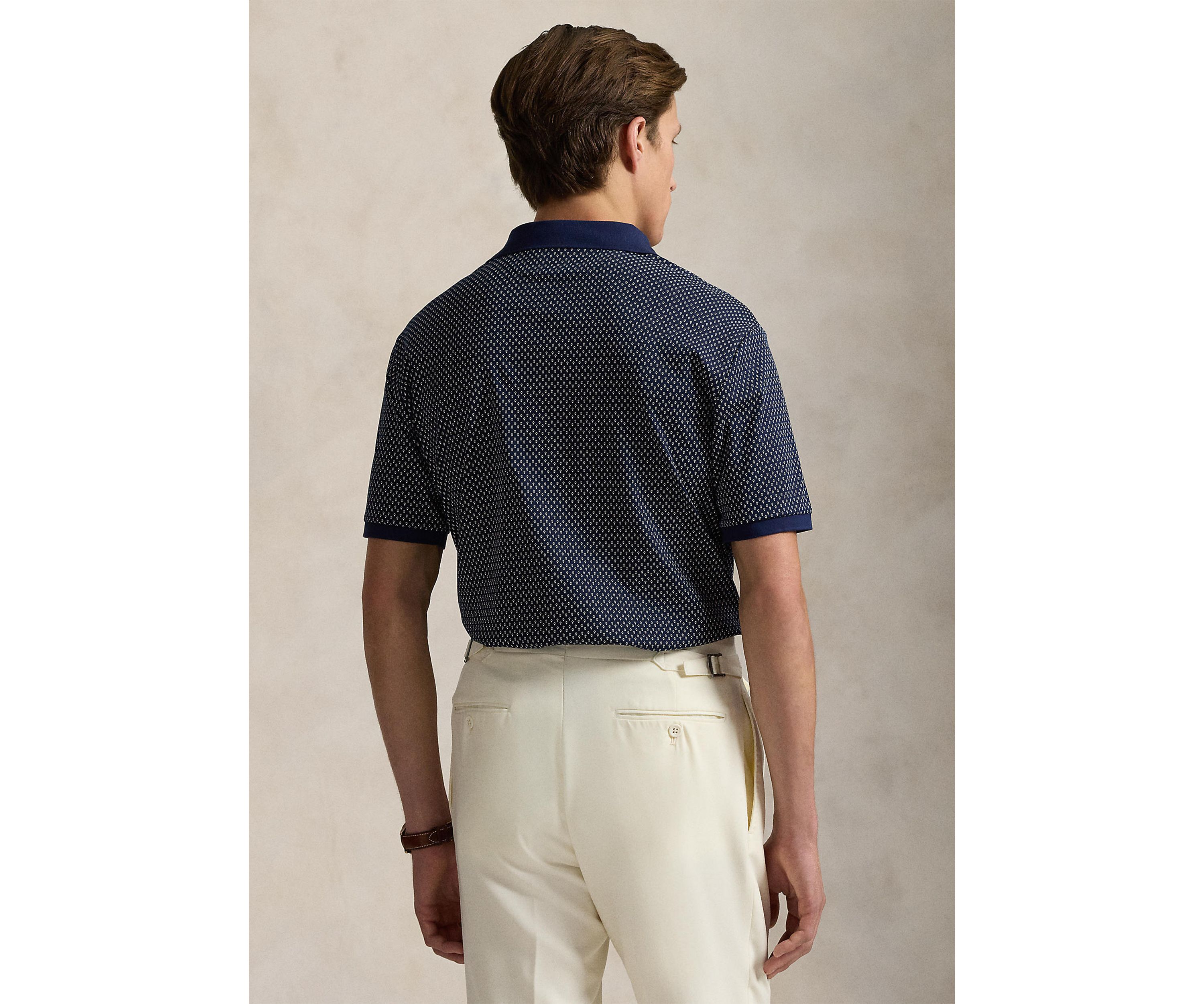 Classic Fit Print Soft Cotton Polo Shirt