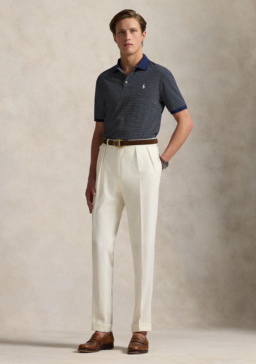Classic Fit Print Soft Cotton Polo Shirt