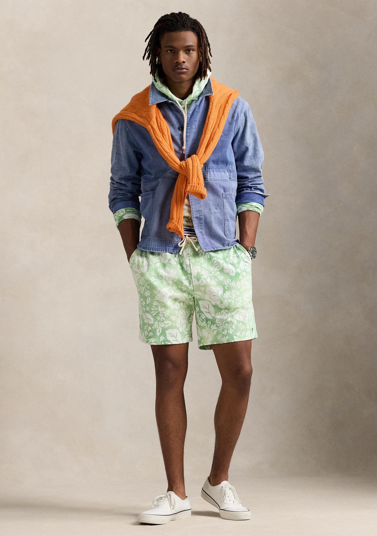 7.5 Floral Spa Terry Shorts