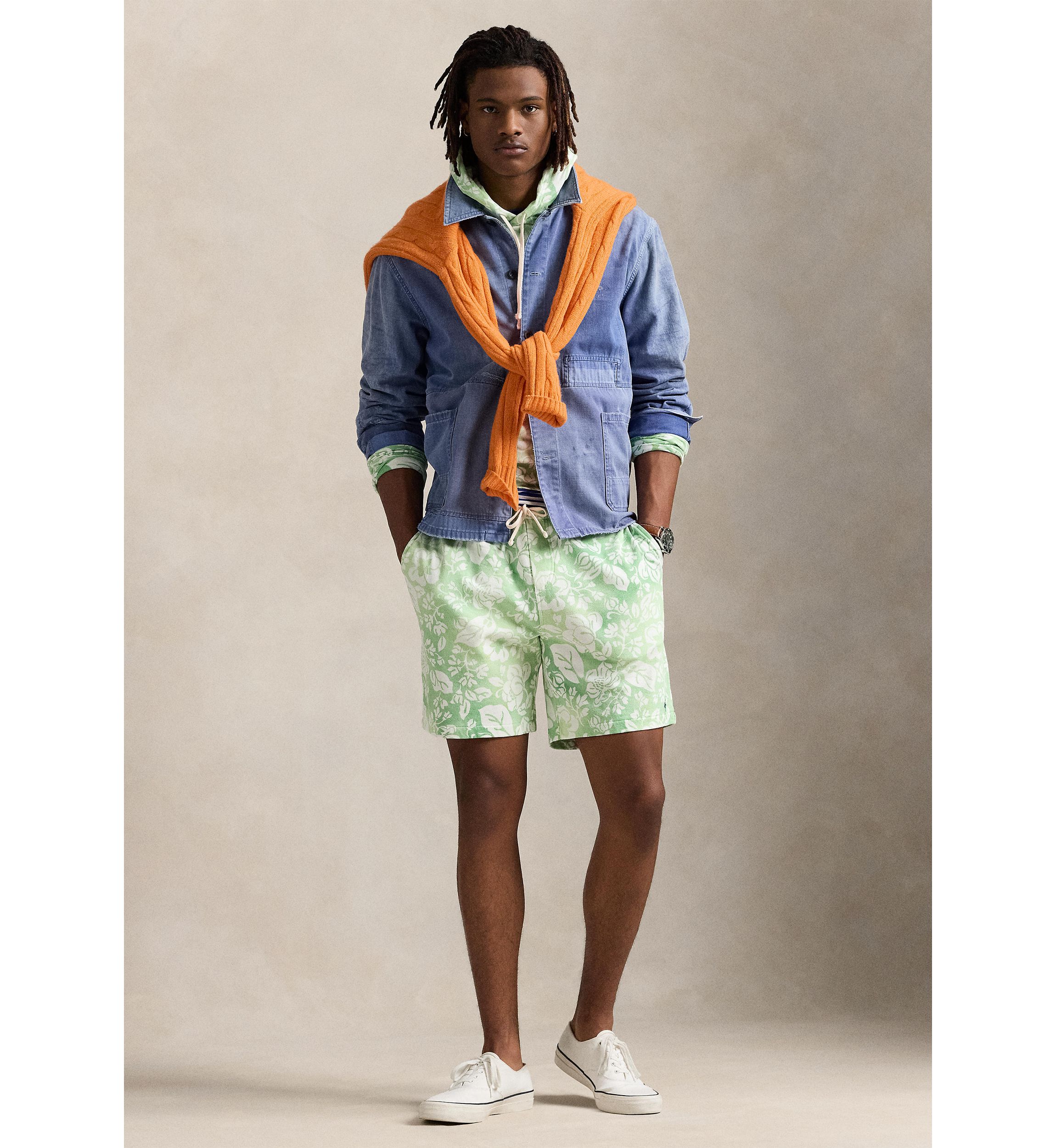 7.5 Floral Spa Terry Shorts