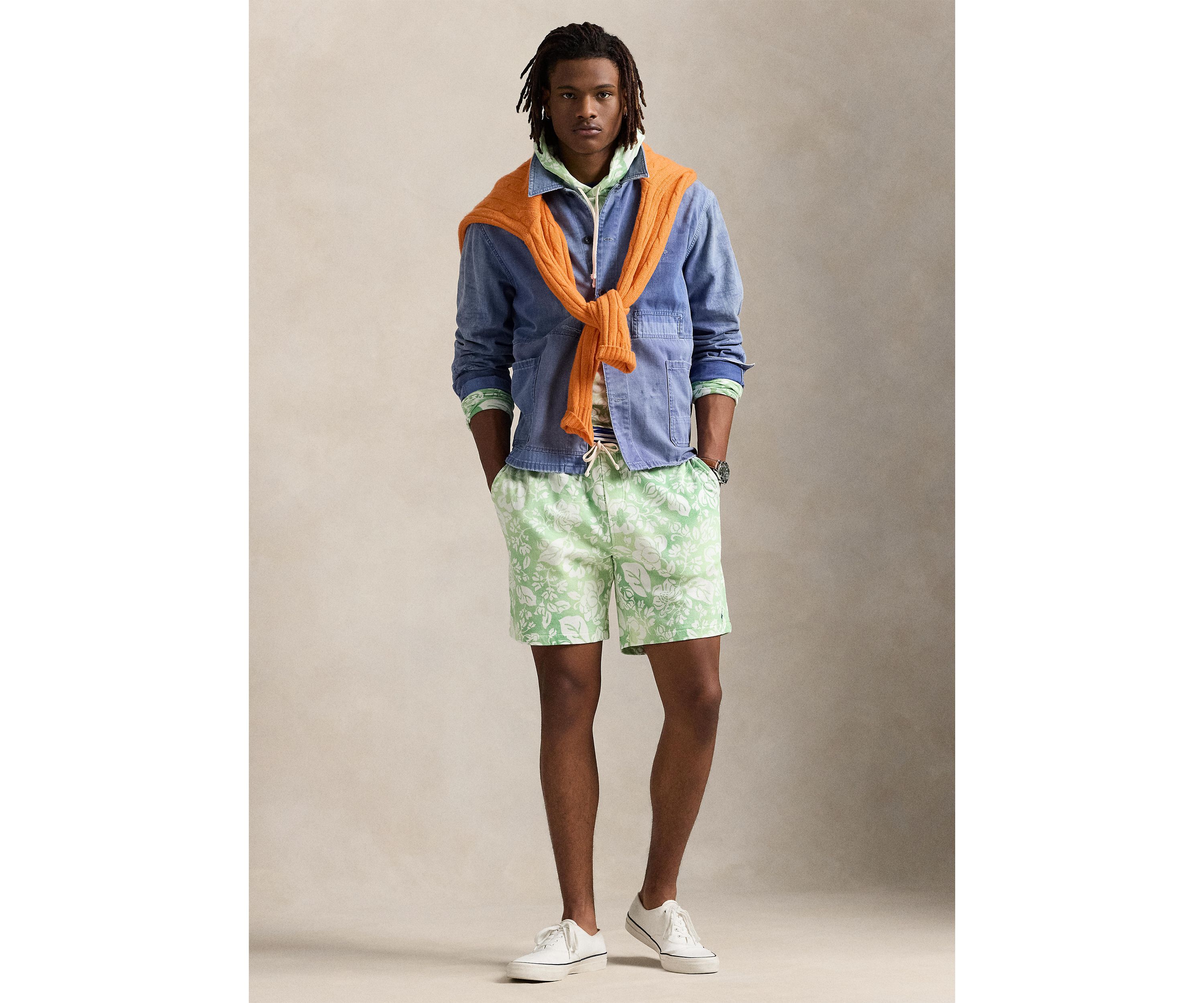 7.5 Floral Spa Terry Shorts