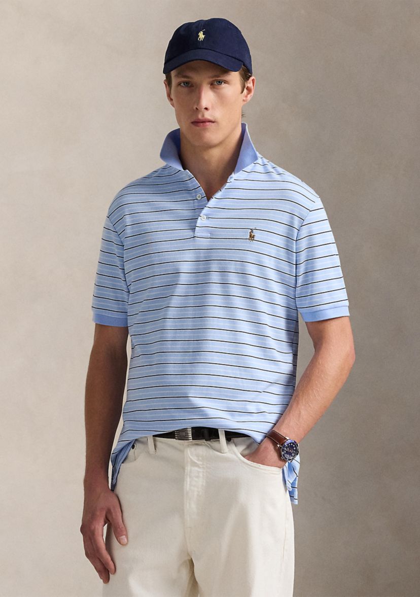Classic Fit Striped Soft Cotton Polo Shirt