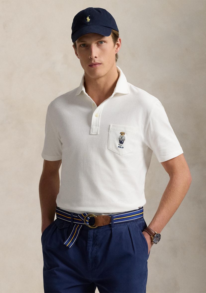 Custom Slim Polo Bear Mesh Polo Shirt