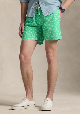 Polo Ralph Lauren Men's 5.75'' Traveler Classic Swim Trunks, Green, Medium