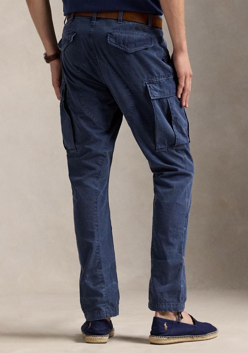 Slim Fit Garment Dyed Twill Cargo Pants