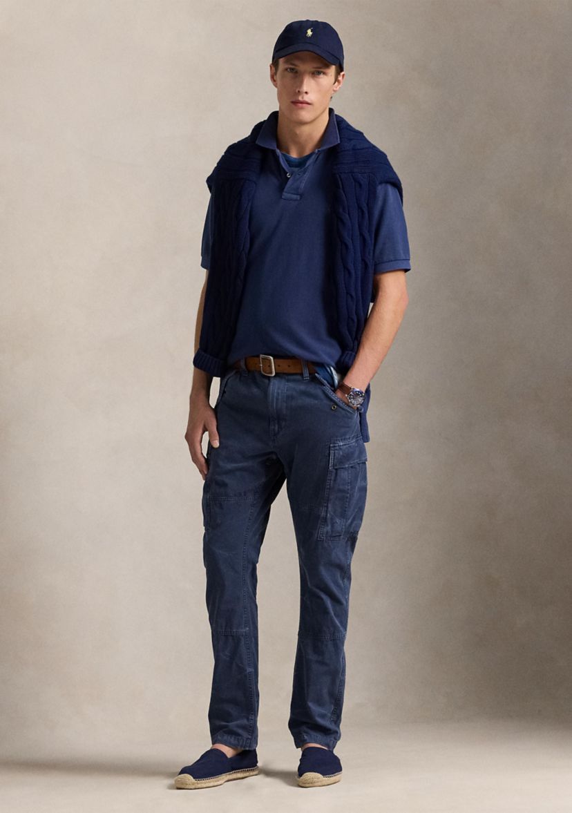 Slim Fit Garment Dyed Twill Cargo Pants