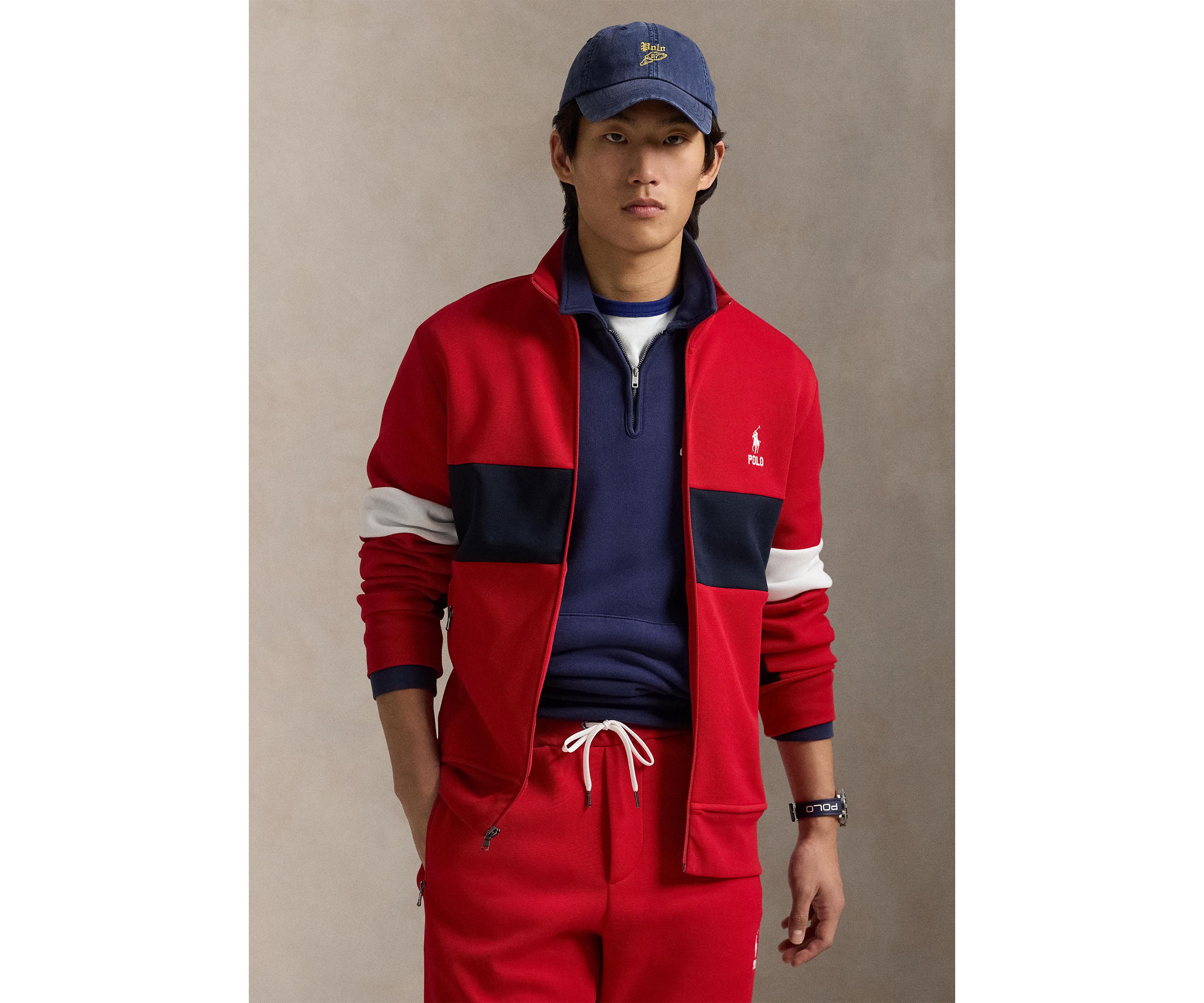 Double-Knit Long Sleeve Track Jacket
