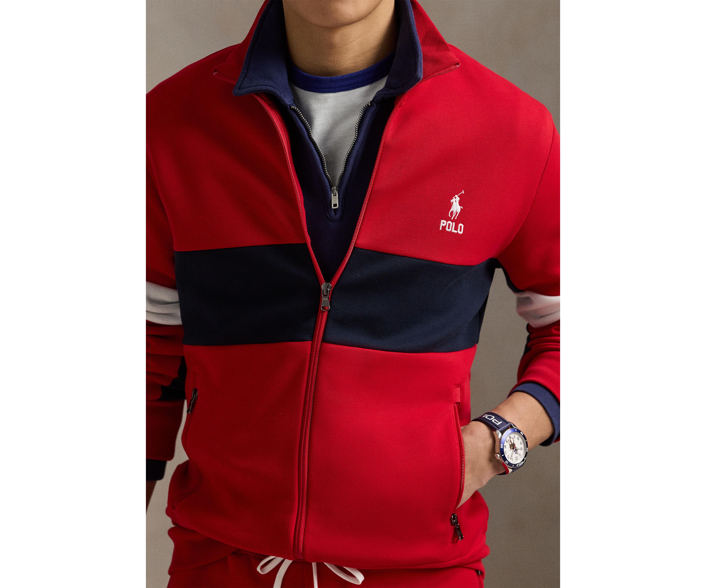 Double-Knit Long Sleeve Track Jacket