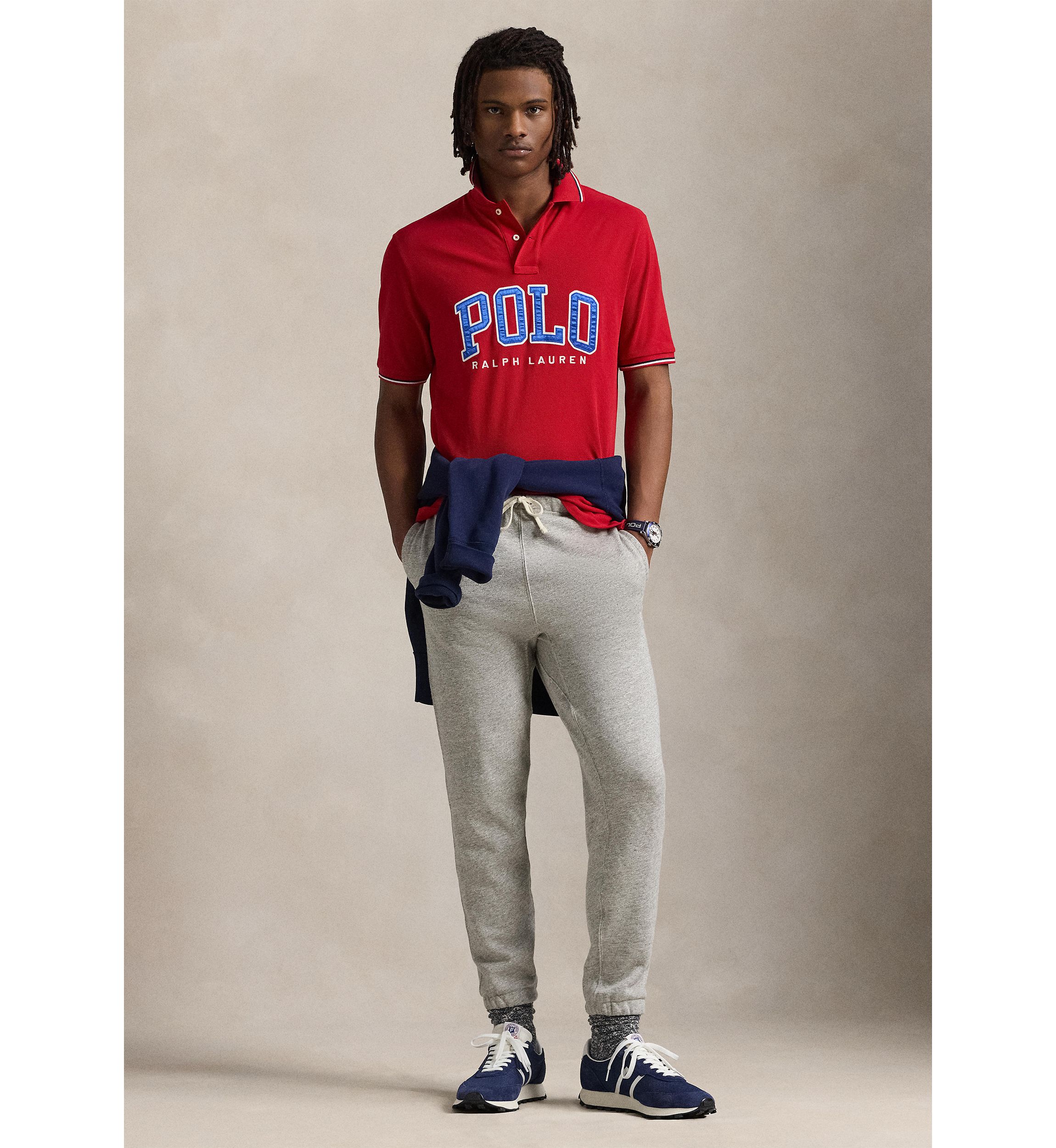 Classic Fit Logo Mesh Polo Shirt