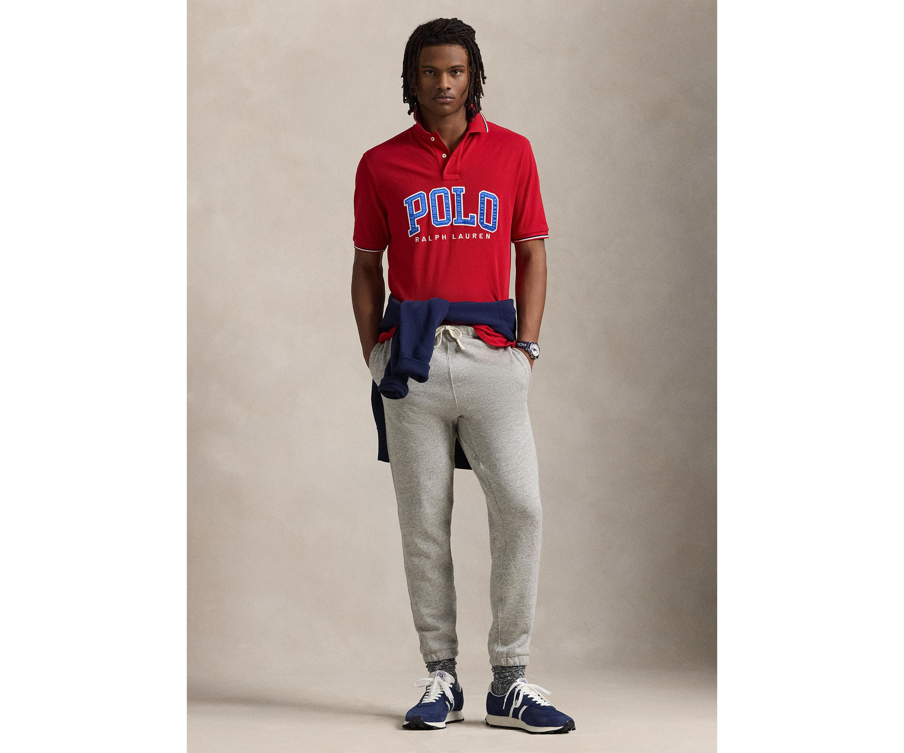 Classic Fit Logo Mesh Polo Shirt